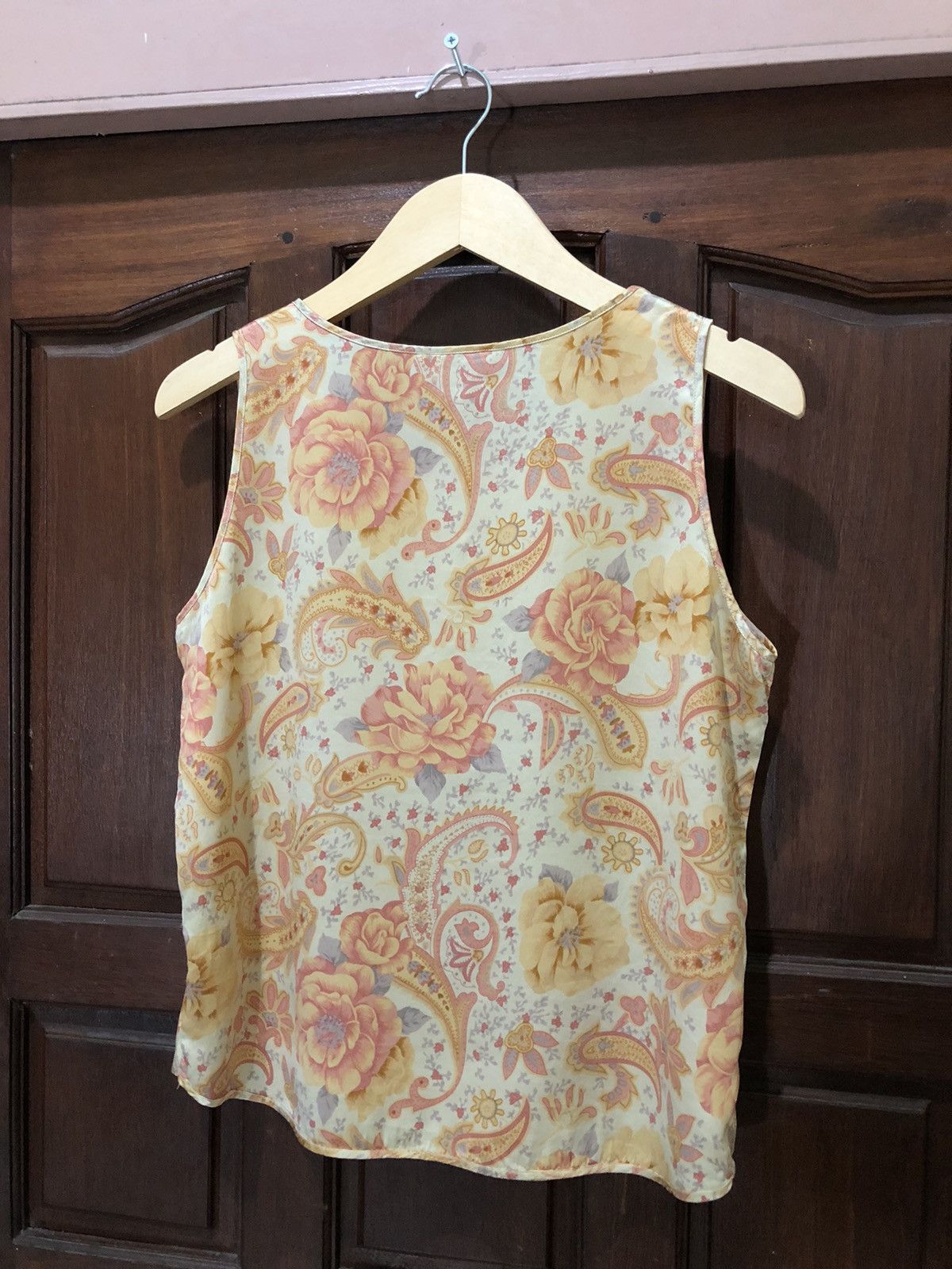 Vintage Asilk Japanese Style Paisley Pattern Allover Silk Style Size L / US 10 / IT 46 - 7 Thumbnail