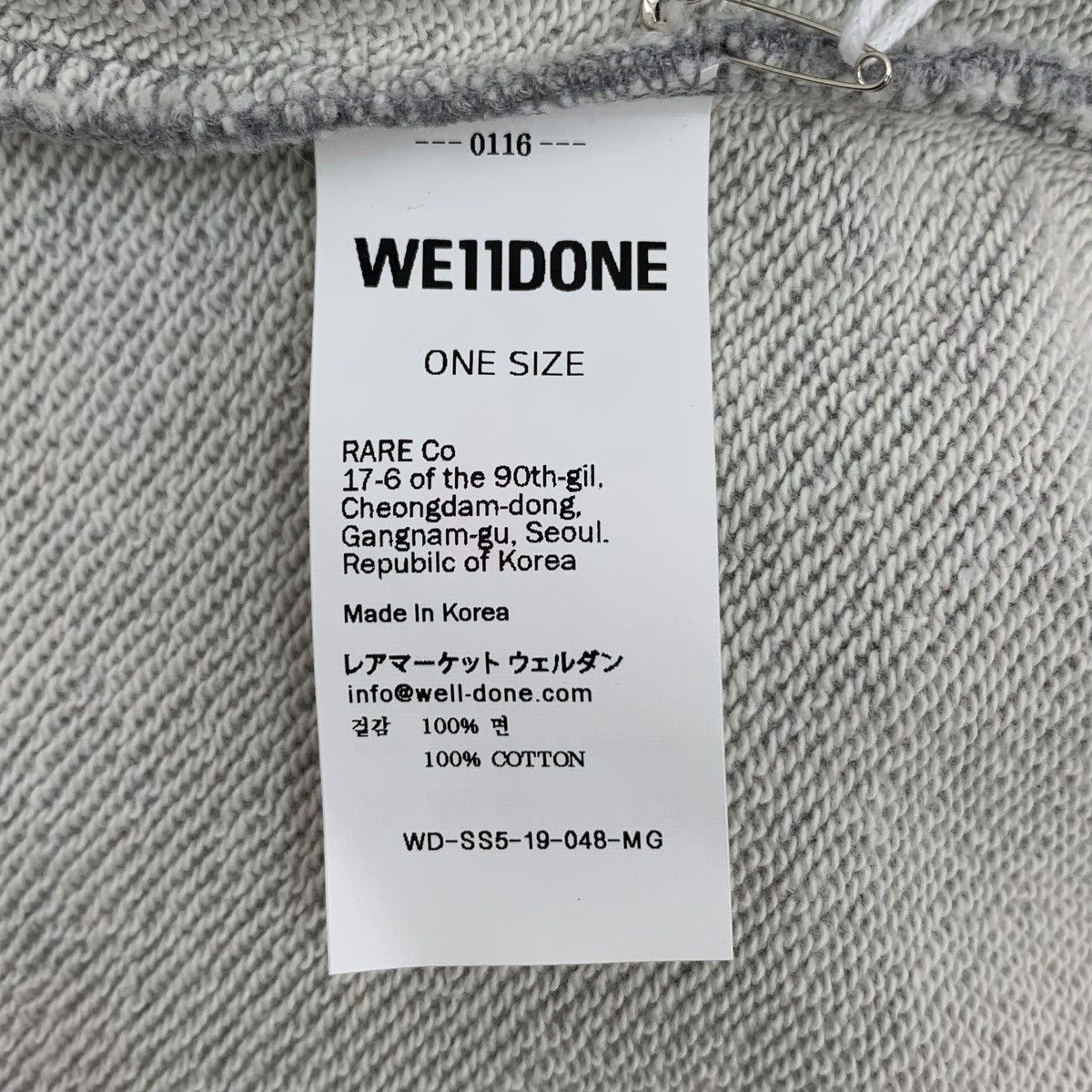 WE11DONE We11done Logo Letter Printed Long Sleeve Sweatshirt K26WX Size US L / EU 52-54 / 3 - 6 Thumbnail