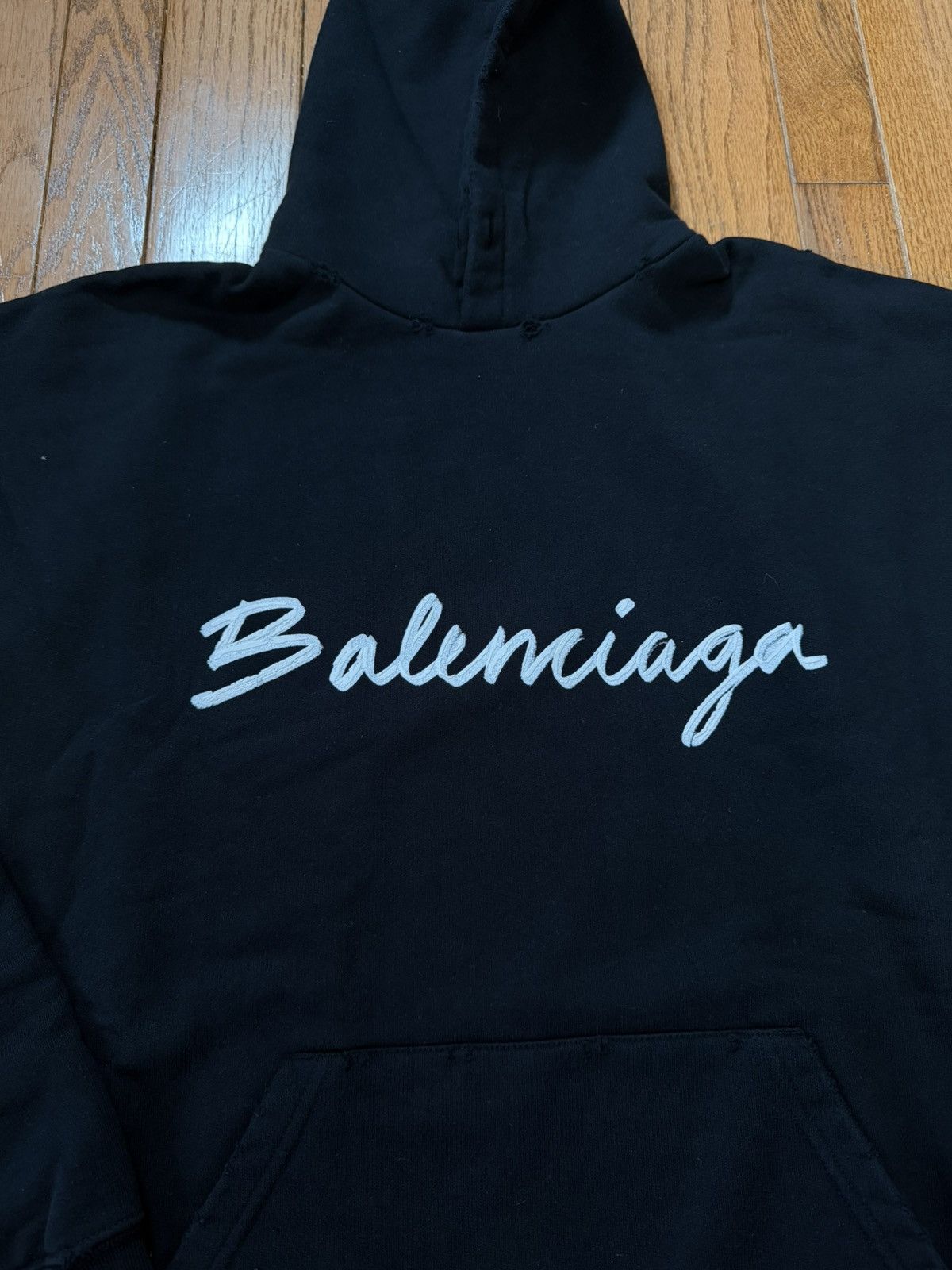 Balenciaga Balenciaga Hand painted hoodie Size US M / EU 48-50 / 2 - 2 Thumbnail