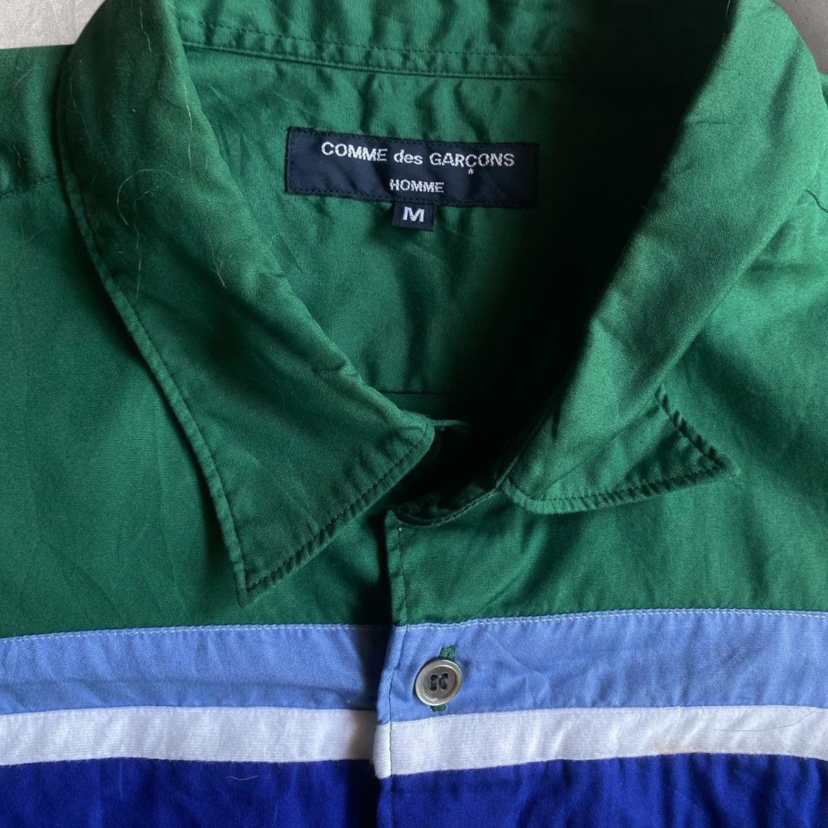 Comme des Garcons Homme CDGH Stripes Patch Shirt Size US M / EU 48-50 / 2 - 3 Thumbnail