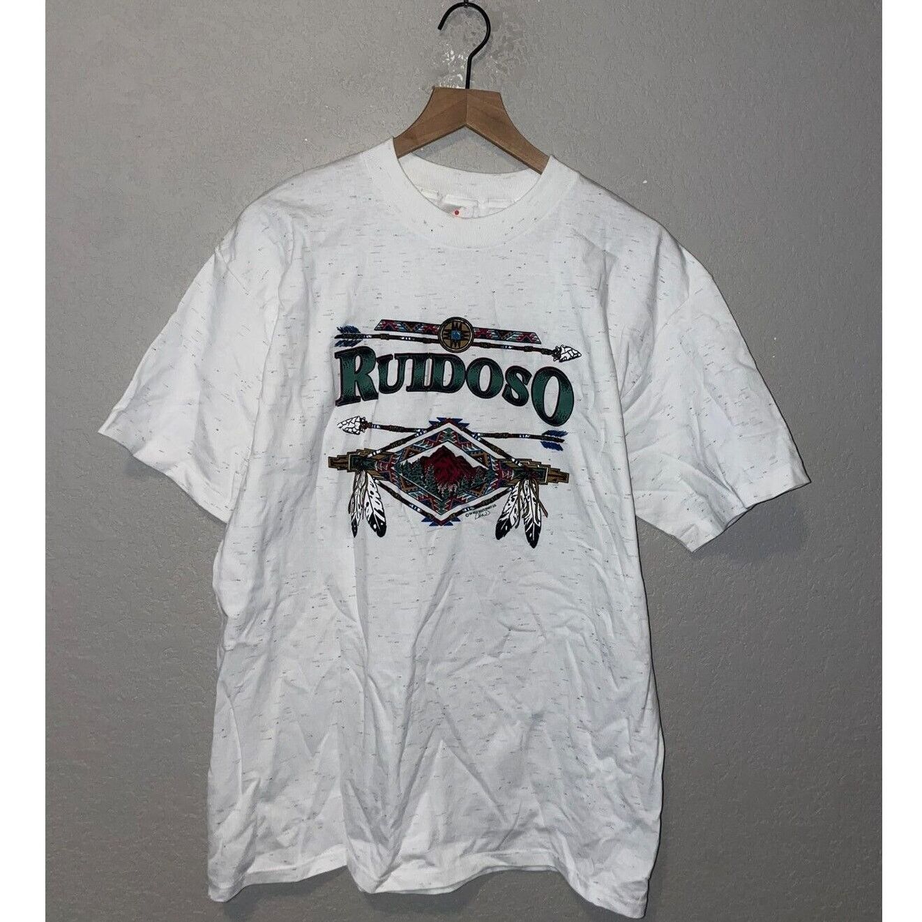 Vintage Vintage New Mexico Shirt Ruidoso Nature Speckled White L Tee Size US L / EU 52-54 / 3 - 1 Thumbnail
