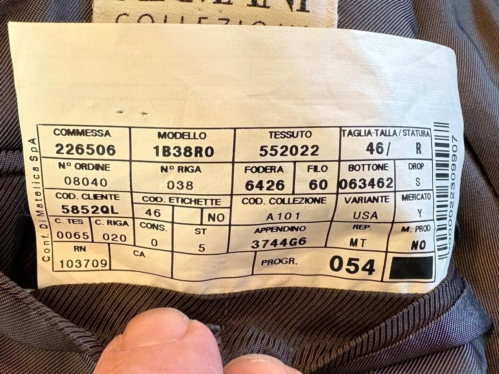 Armani Collezioni Armani Sport Coat 46R Houndstooth 100% Wool Made in Italy Size 46R - 9 Thumbnail