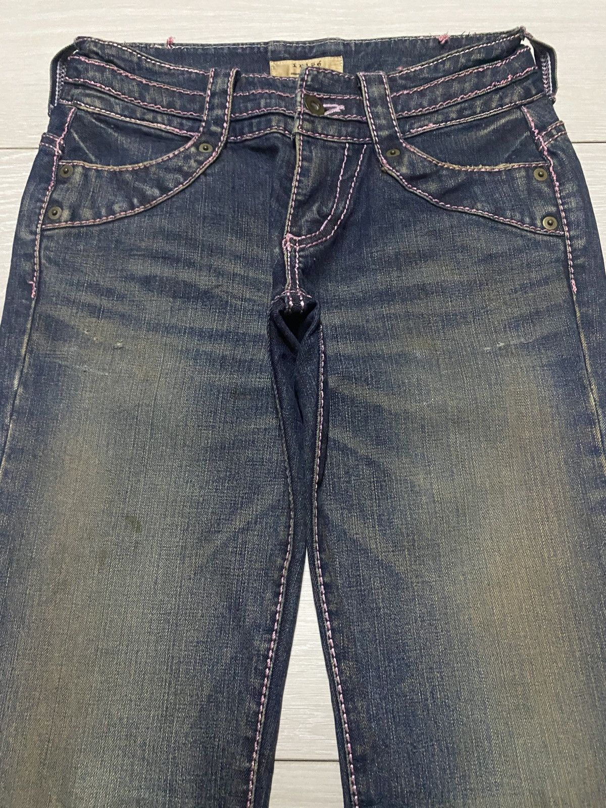Japanese Brand Woman Vintage Japanese Brand Mud Wash Distressed Flare Jeans Size US 26 / EU 42 - 3 Thumbnail