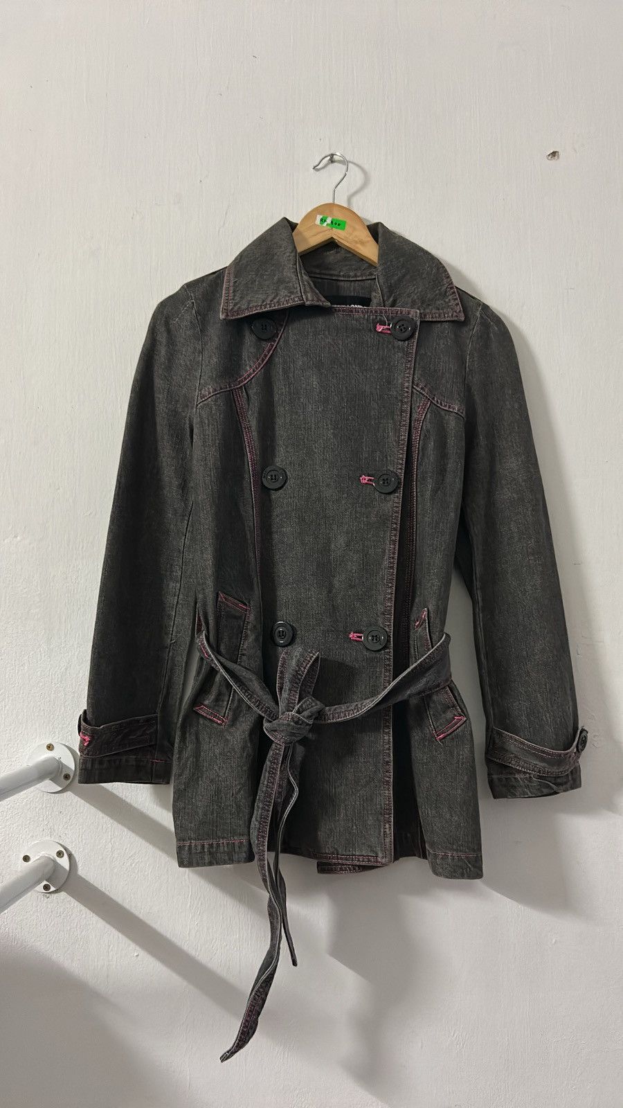 Designer × Japanese Brand RARE Vintage Mary Quant London Denim Heavy Coat Size S / US 4 / IT 40 - 1 Thumbnail