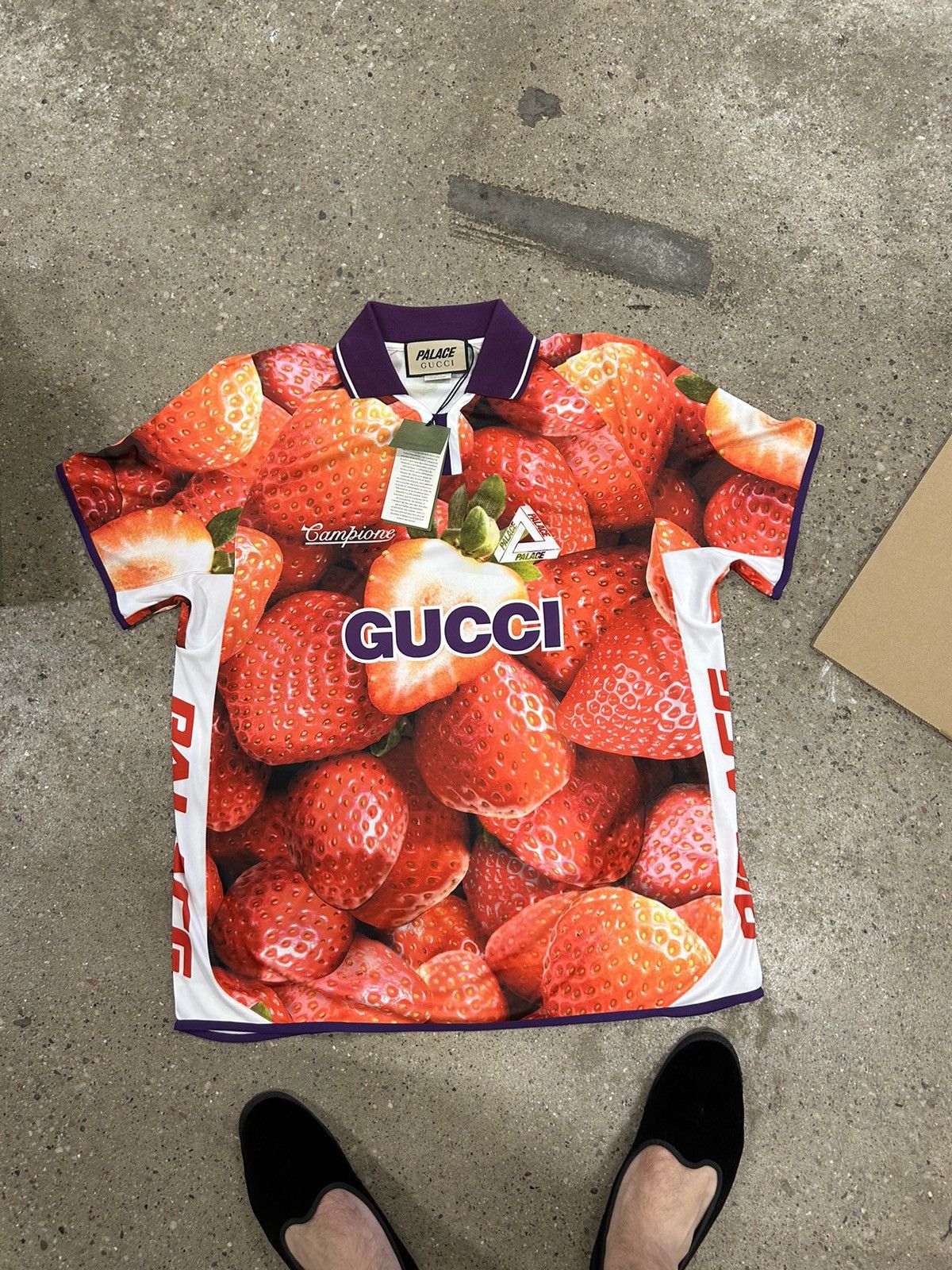 Gucci Gucci x Palace Printed GG football top jersey T-shirt