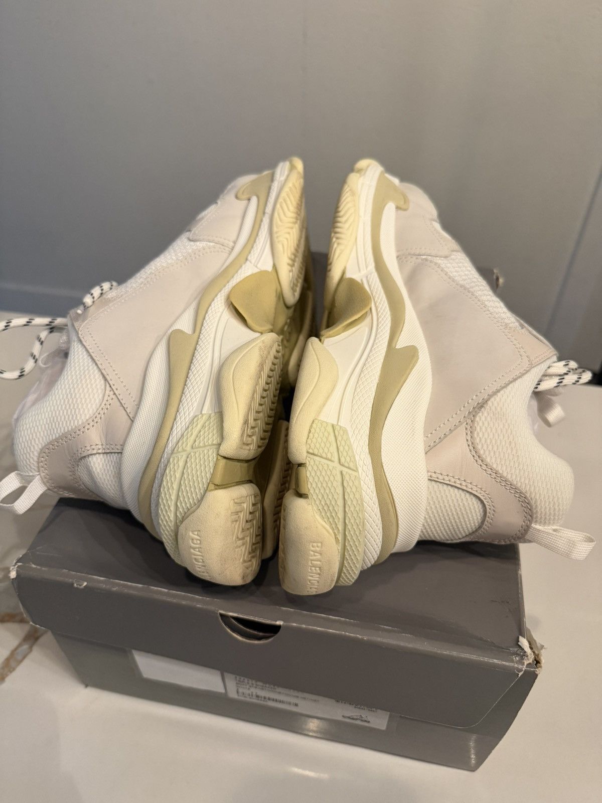 Balenciaga White Balenciaga Triple S Sneaker Size US 14 / EU 47 - 4 Thumbnail