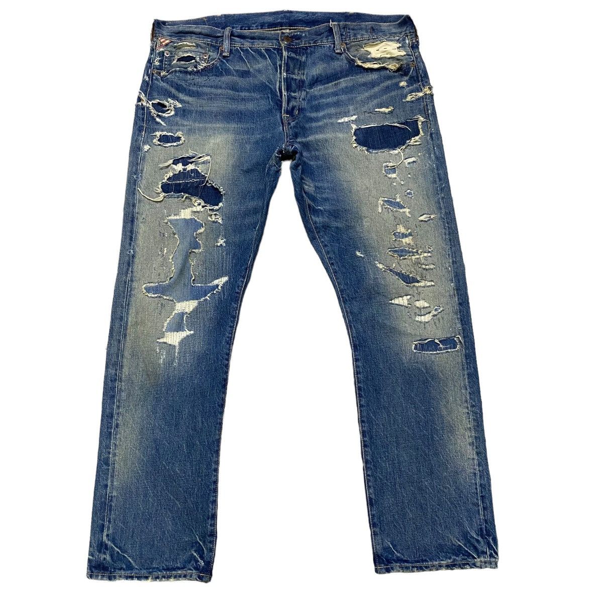 Denim & Supply Ralph Lauren Denim And Supply Ralph Lauren Distress Denim Patchwork Jeans Size US 38 / EU 54 - 1 Thumbnail