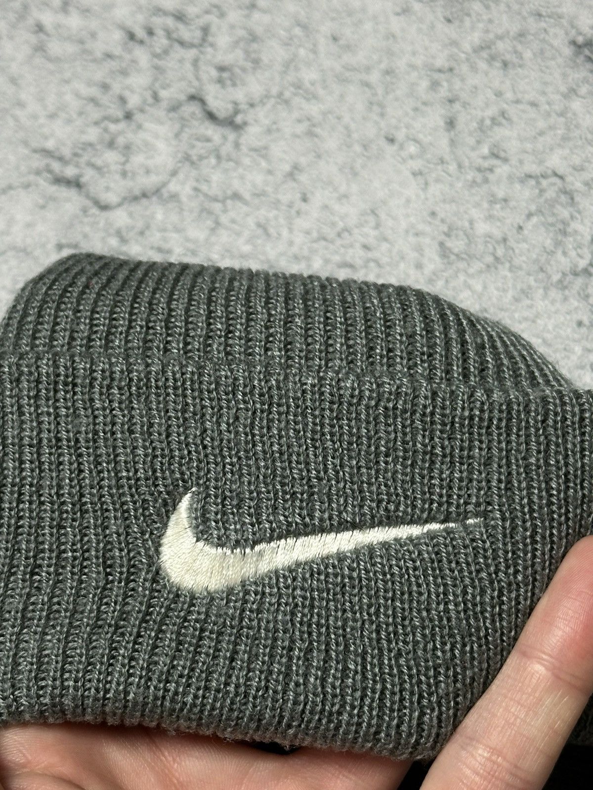 Nike Vintage Nike Beanie Hat Swoosh Logo Size ONE SIZE - 4 Thumbnail