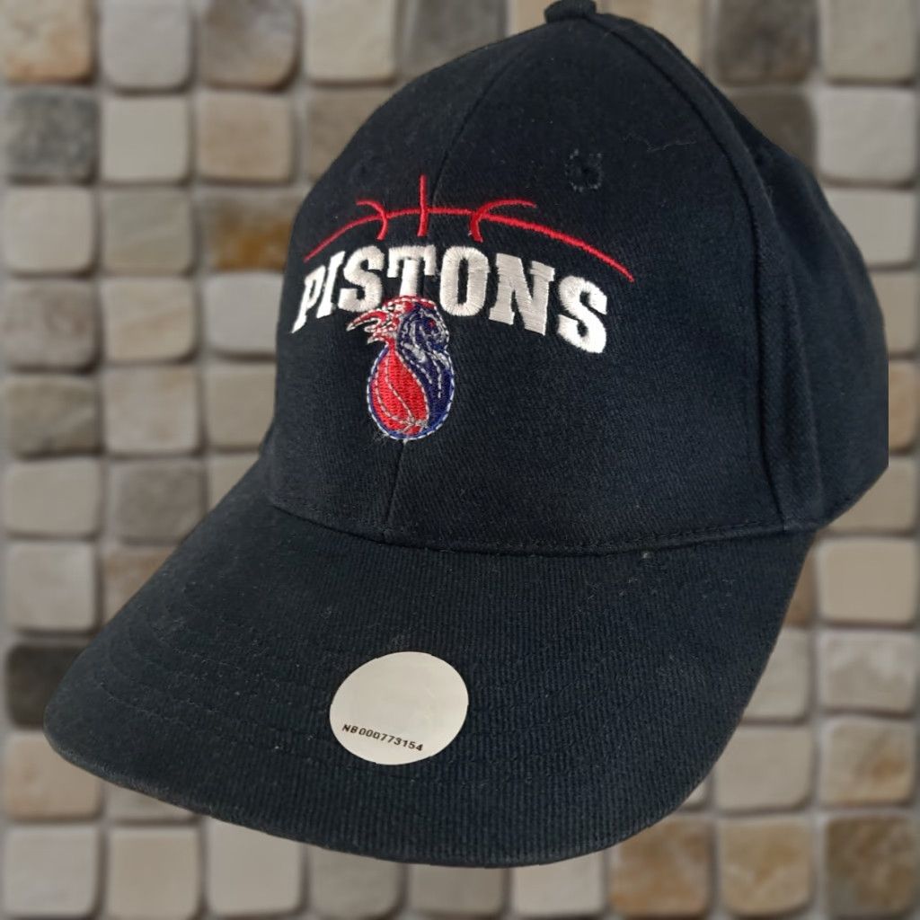 NBA **Vintage Detroit Pistons Basketball NBA Black Adjustable Baseball Cap** User: Vintage Detroit Pistons Basketball NBA Black Adjustable Baseball Cap Size ONE SIZE - 1 Thumbnail