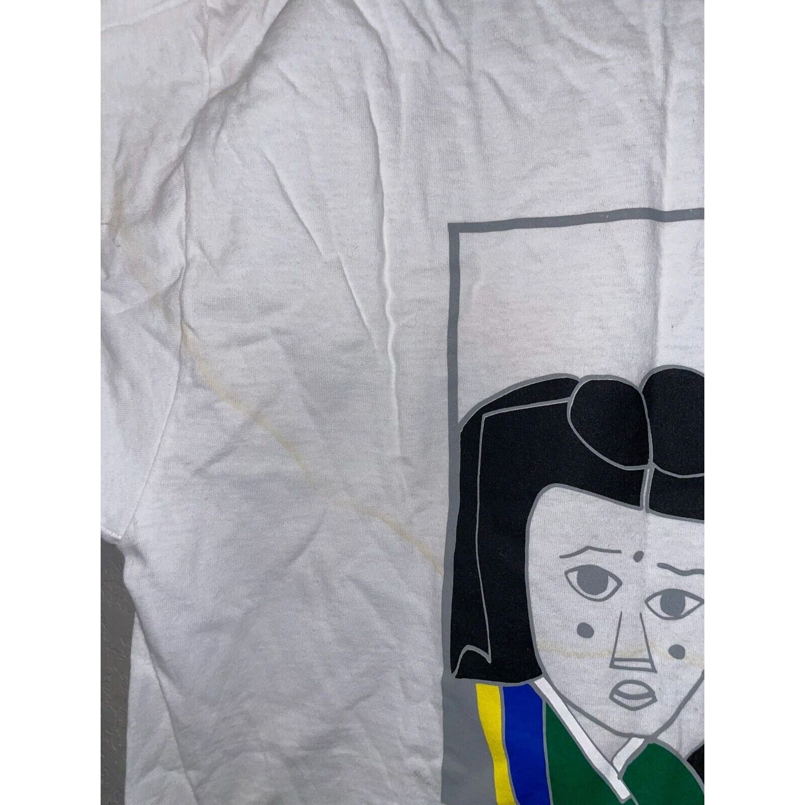 Jerzees Vintage Korea Shirt Korean Camp Tee STAINED Yellowed Jerzees Size US L / EU 52-54 / 3 - 9 Thumbnail