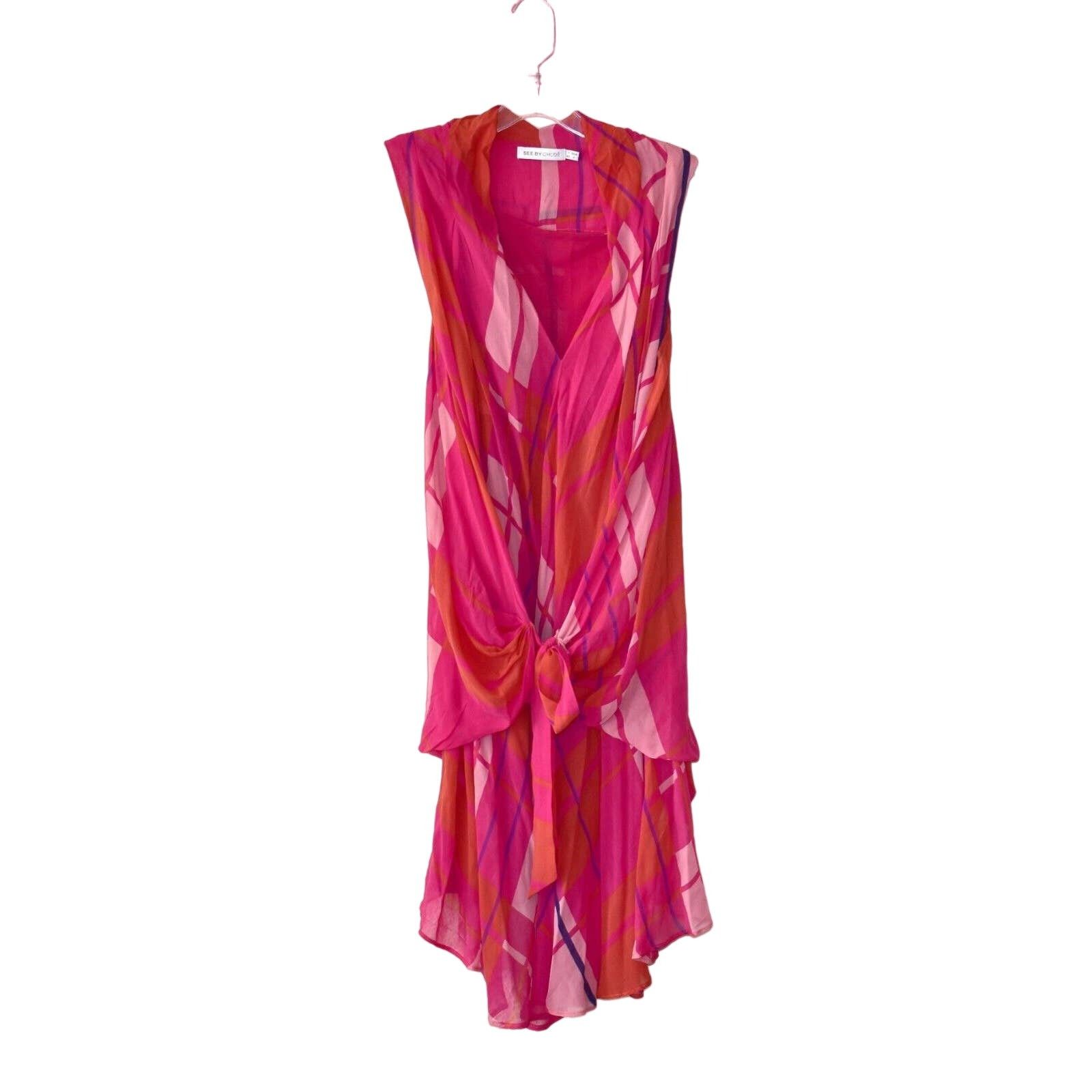 See by Chloe B4 NEW SEE BY CHLOE Pink Summer Dress With Liner US 4 IT 40 Size S / US 4 / IT 40 - 5 Thumbnail