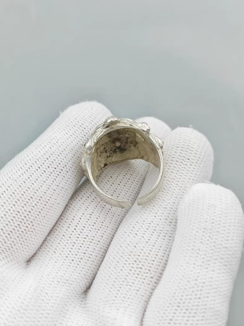 Vintage Chrome Lion Silver Ring Vintage Rings🔥🔥🔥 Size ONE SIZE - 2 Thumbnail