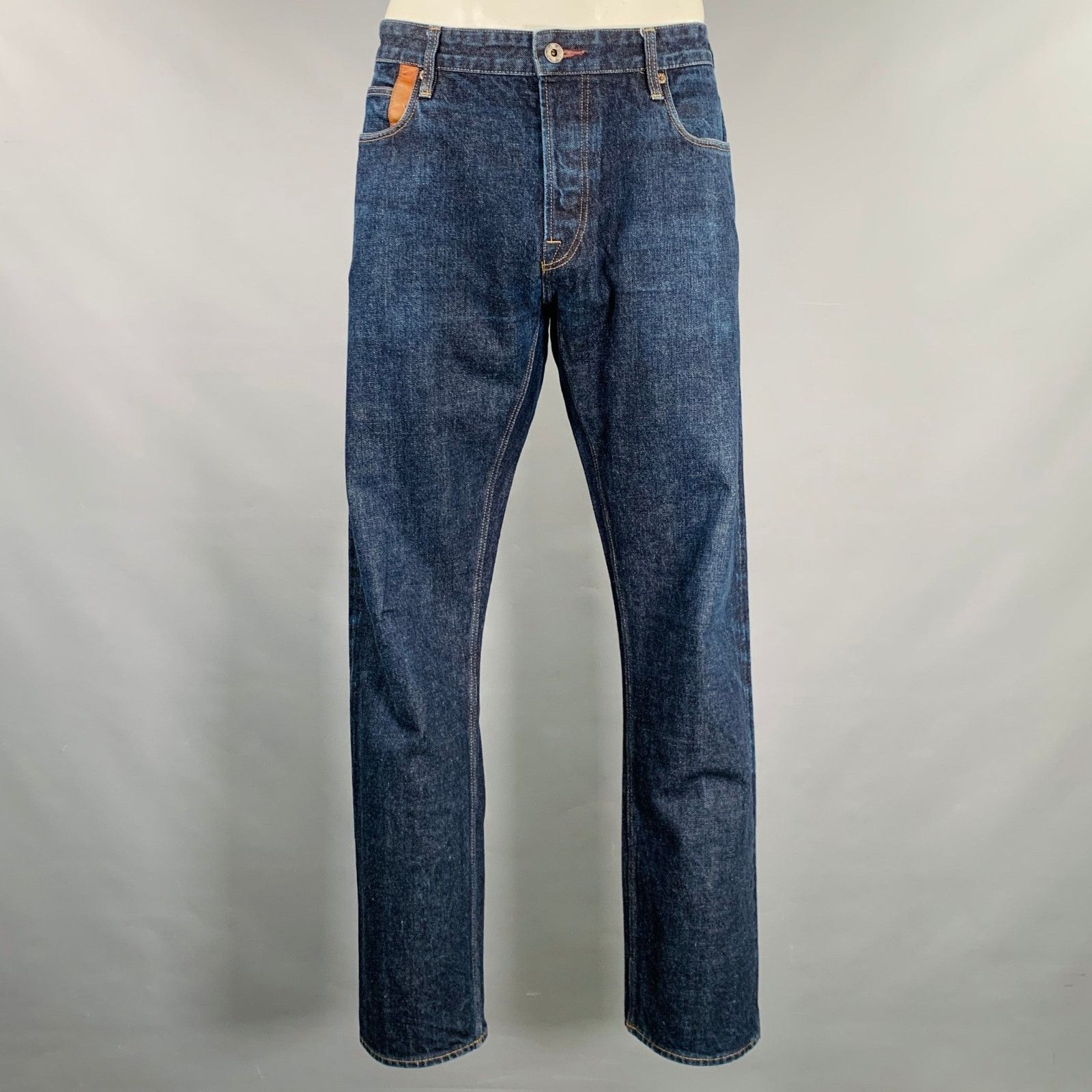 Paul Smith Blue Contrast Stitch Cotton Straight Japanese Selvedge Jeans Size US 36 / EU 52 - 1 Thumbnail