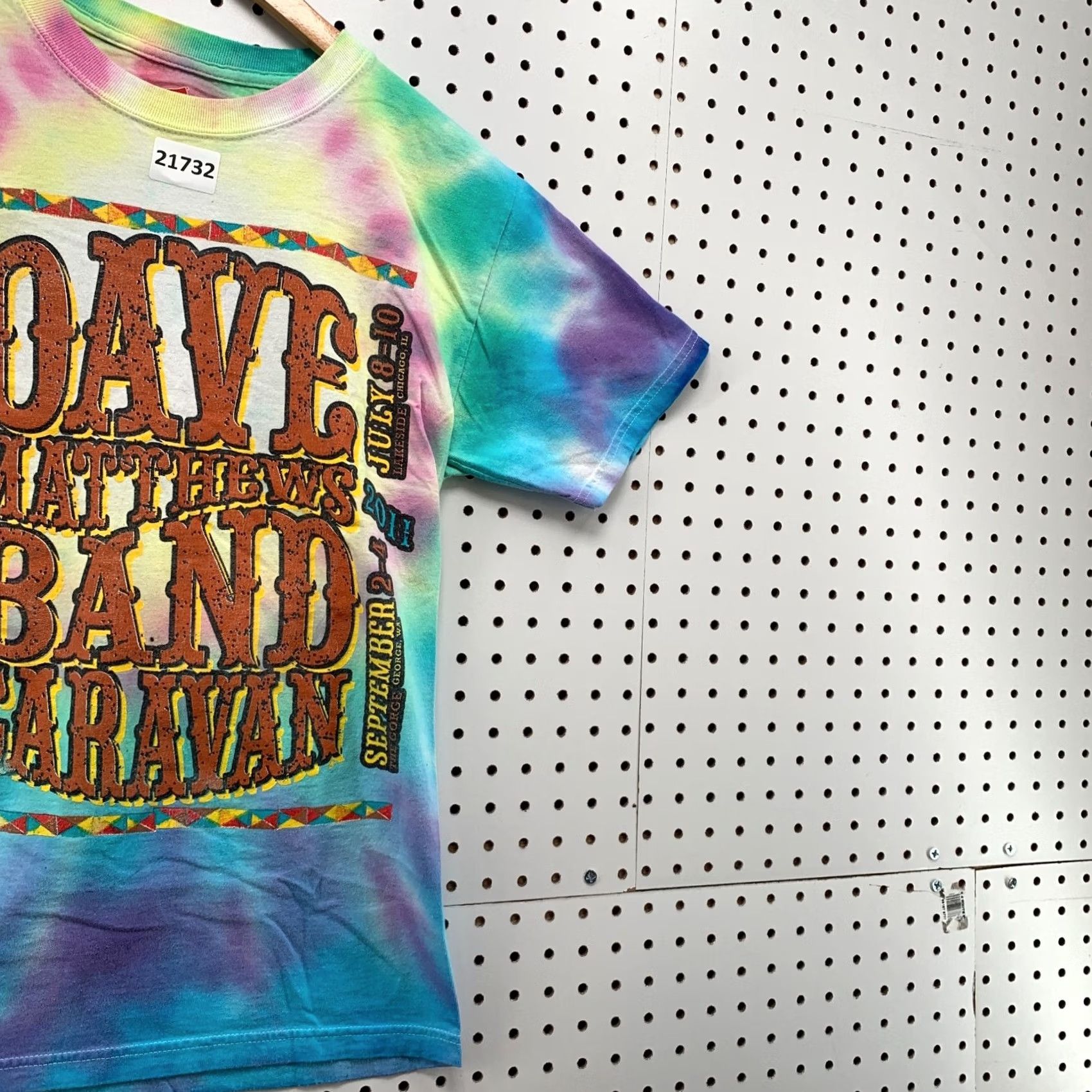 Hanes Dave Matthews Band Shirt Tie Dye 2011 Adult Small Music Rock TEE 17x26 Size US S / EU 44-46 / 1 - 5 Thumbnail