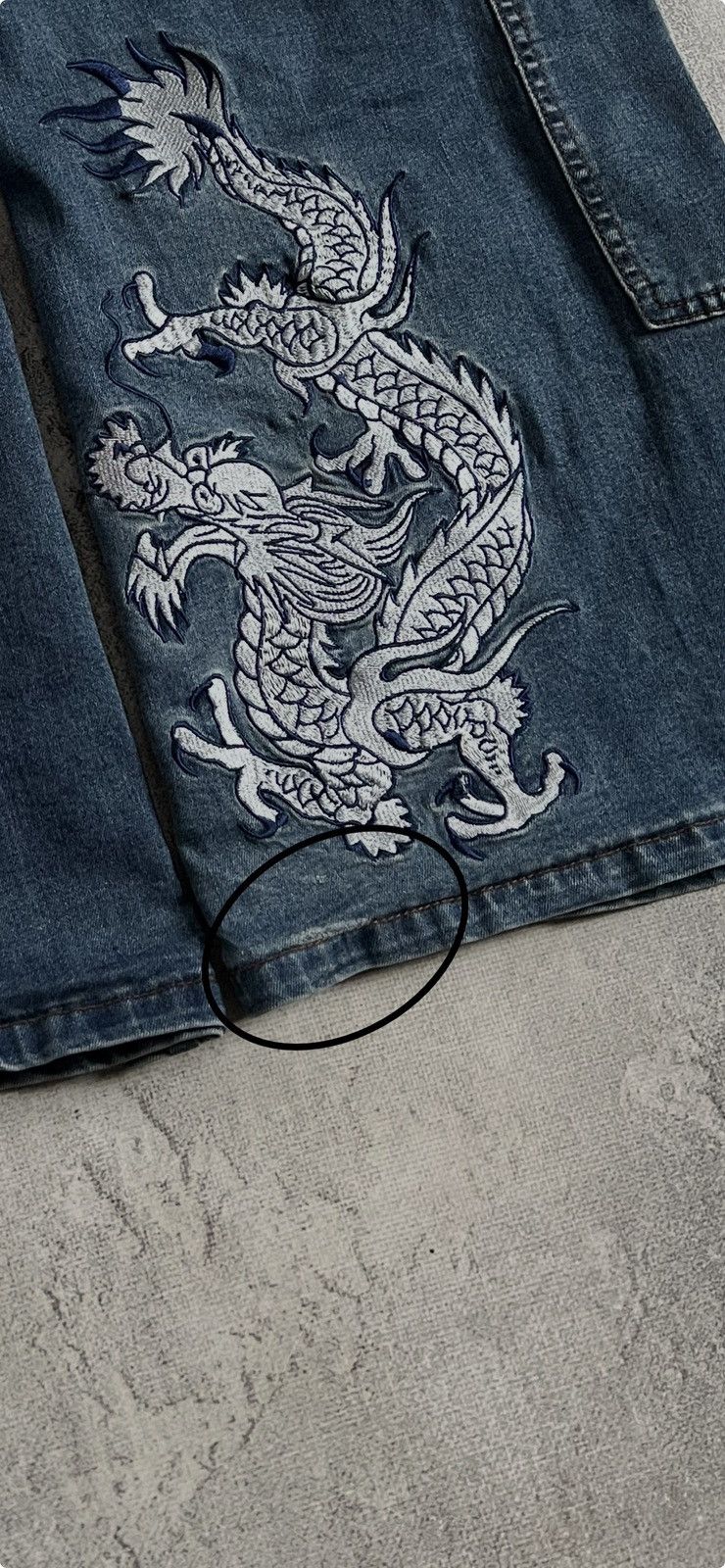 Ed Hardy Ed Hardy X Urban Outfitters Cargo Dragon Logo Denim Jeans S Size US 34 / EU 50 - 11 Thumbnail