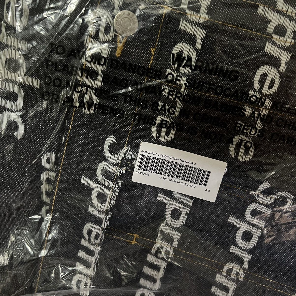 Supreme Supreme Jacquard Logo Denim Trucker Rigid Indigo Size: XXL Size US XXL / EU 58 / 5 - 6 Thumbnail