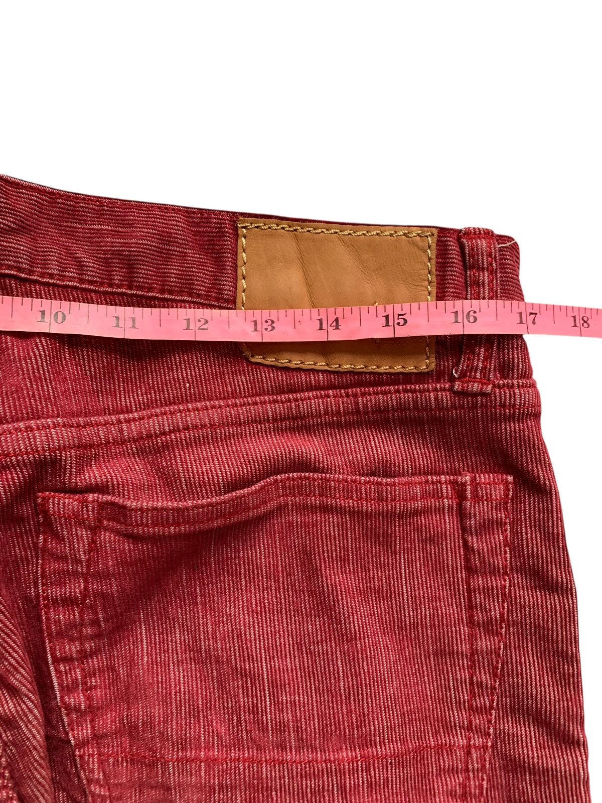 Japanese Brand Red Corduroy Beams Jorts 1/4 Shorts pants Japanesse brand Size US 32 / EU 48 - 9 Thumbnail