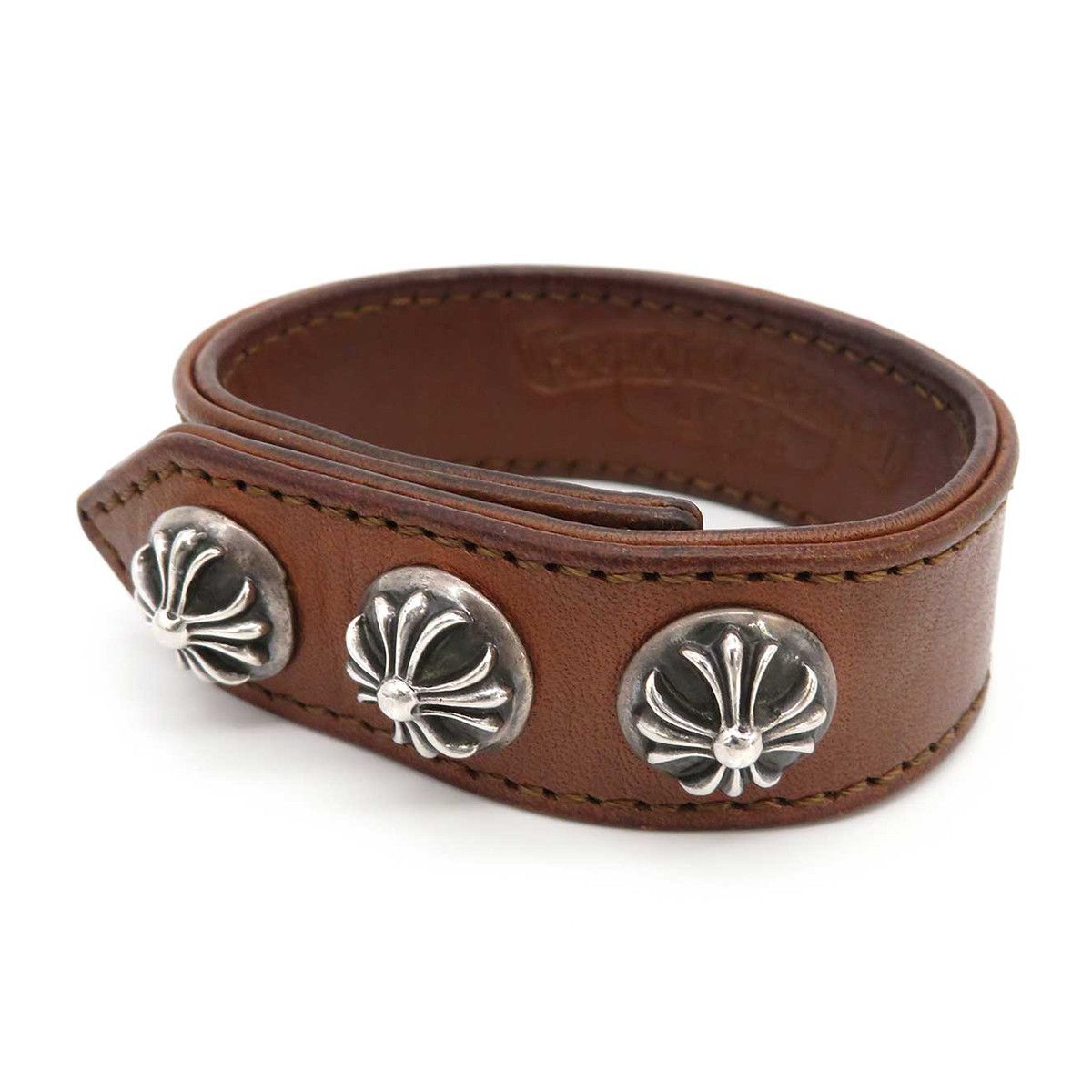 アクセサリー Chrome Hearts 3 Button 2 Snap Leather アクセサリー Chrome Hearts 3 Button 2 Snap Leather
