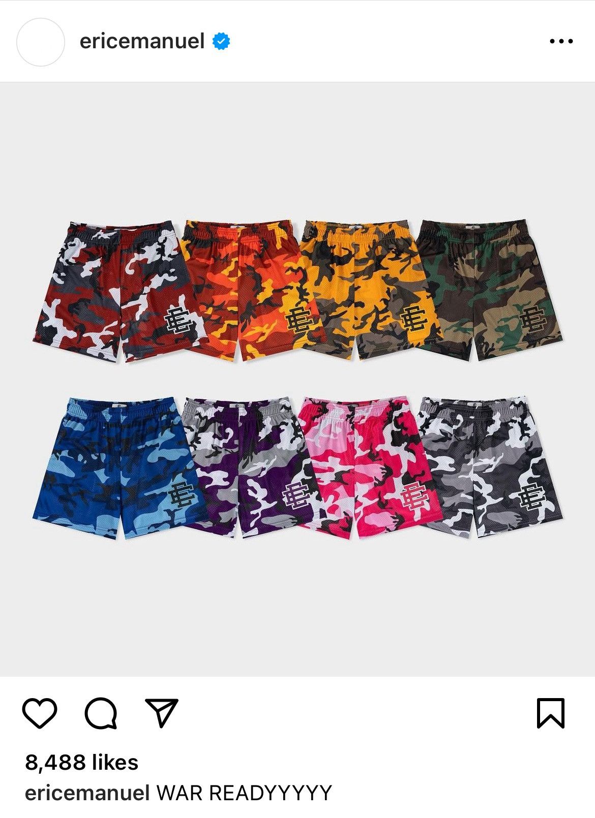 Eric Emanuel Eric Emmanuel Yellow Camo Shorts Medium Size US 31 - 3 Thumbnail