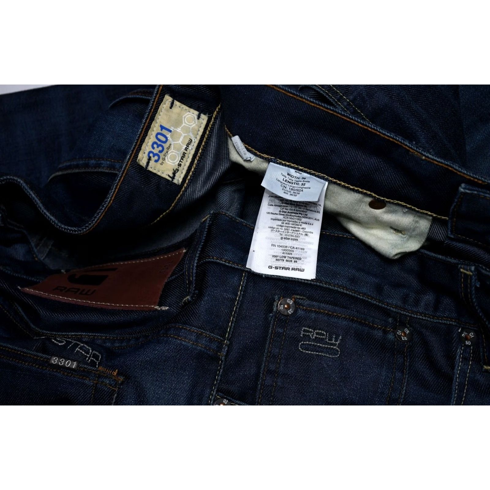 G-Star G-Star Raw 3301 Low Tapered Jeans - Men Blue, Size W36 L32 - 5-Pocket Denim, Regular Fit Size US 36 / EU 52 - 5 Thumbnail