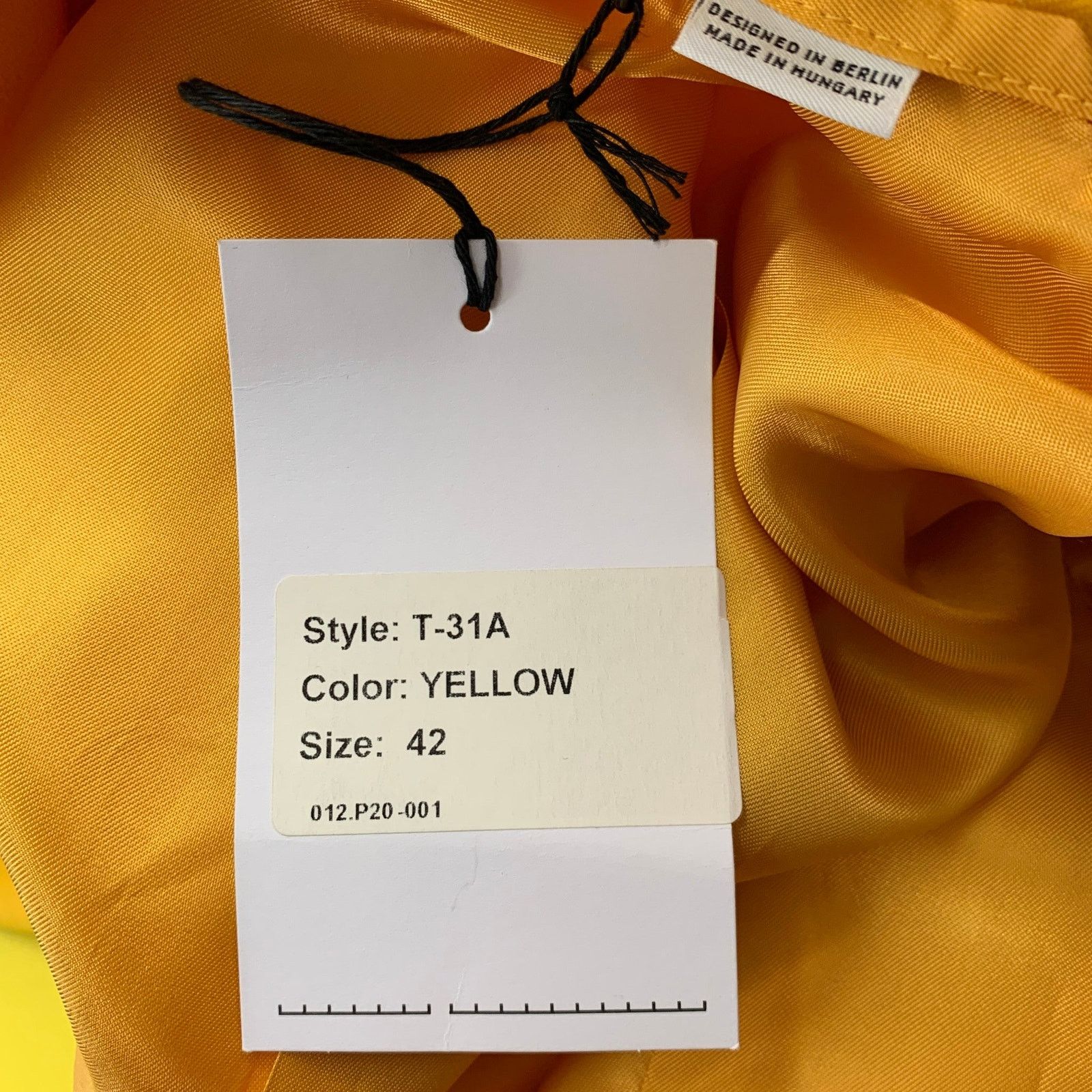 Random Identities Size 36 Regular Yellow Black Solid Sport Coat Size 36R - 4 Thumbnail