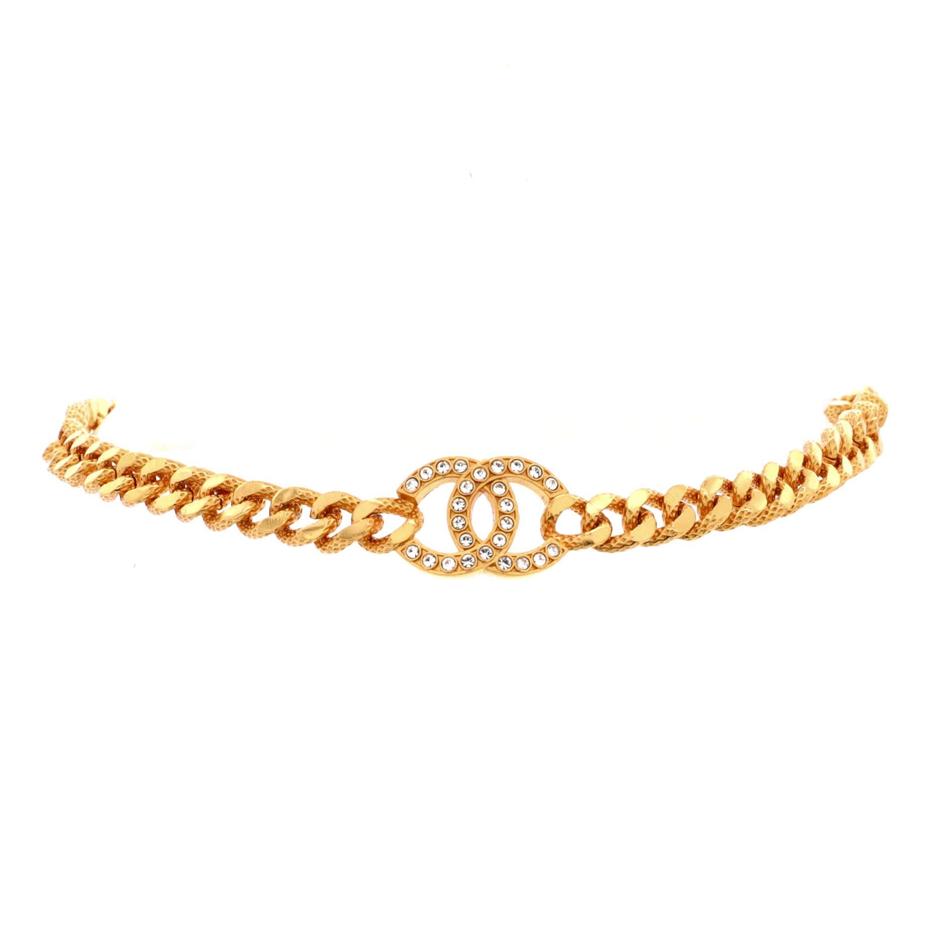 Chanel CC Pendant Textured Chain Choker Necklace Size ONE SIZE - 1 Thumbnail