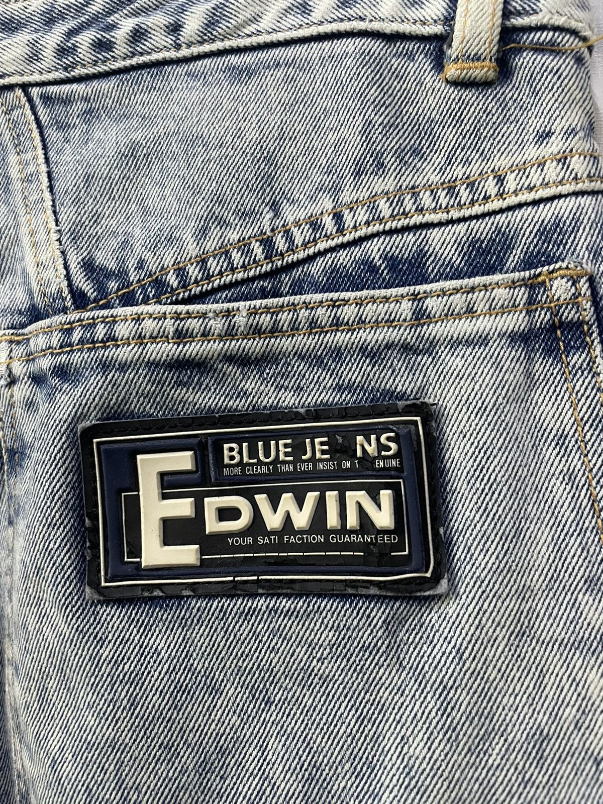 Edwin × Japanese Brand × Vintage Vintage 90s Edwin Big Tab Baggy Stone Wash Jeans Size US 30 / EU 46 - 12 Thumbnail