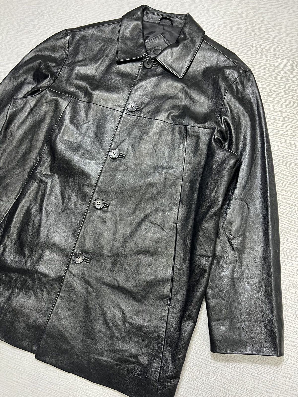 Balenciaga Balenciaga - Vintage - 1997 - Button Up Leather Coat Size US L / EU 52-54 / 3 - 5 Thumbnail