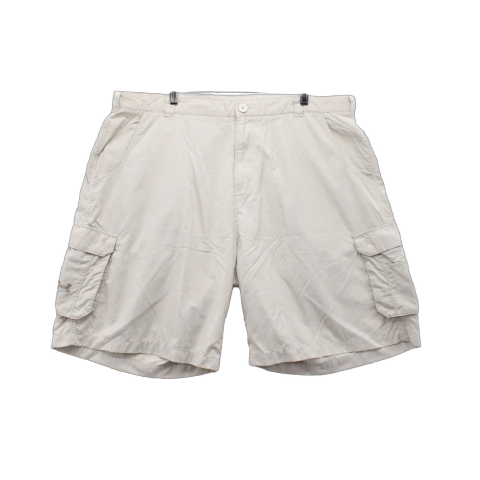 Under Armour Under Armour Cargo Shorts Mens 42 Rip Stop Nylon Khaki Tan Snap Flap Pockets Size US 42 / EU 58 - 1 Thumbnail