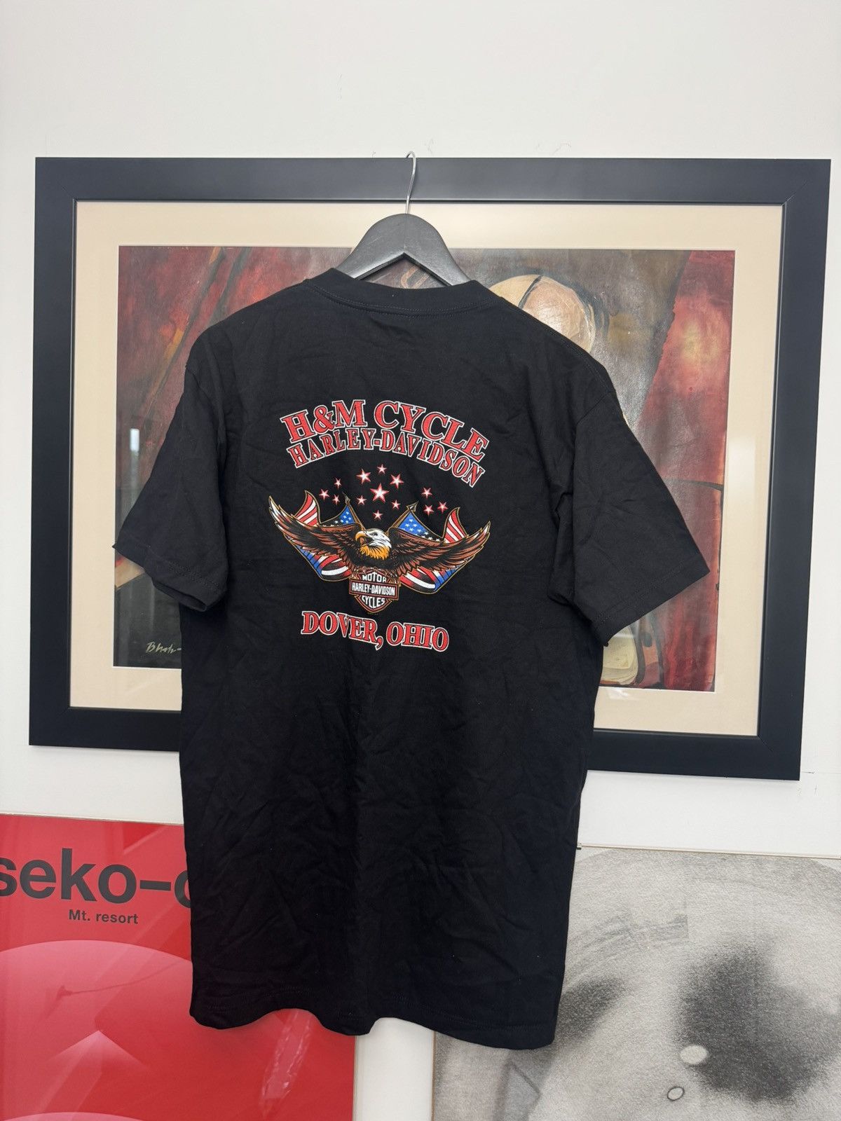 Vintage Vintage Harley Davidson Og Eagle Print Y2k Ohio Tee Racing Size US L / EU 52-54 / 3 - 2 Thumbnail