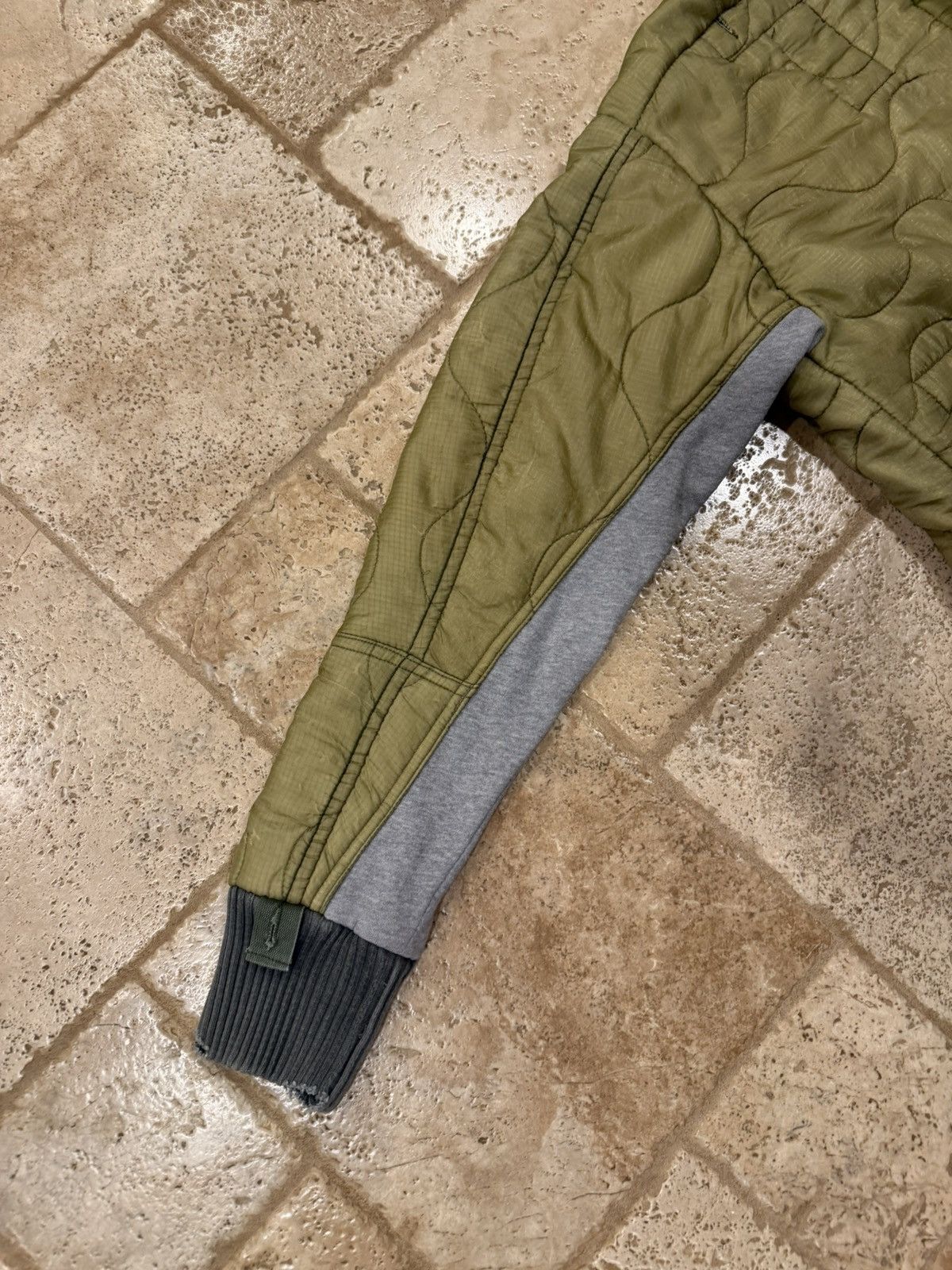 Greg Lauren Greg Lauren Kimono Green Quilt / Blue Denim Distress Jacket Size US L / EU 52-54 / 3 - 14 Thumbnail