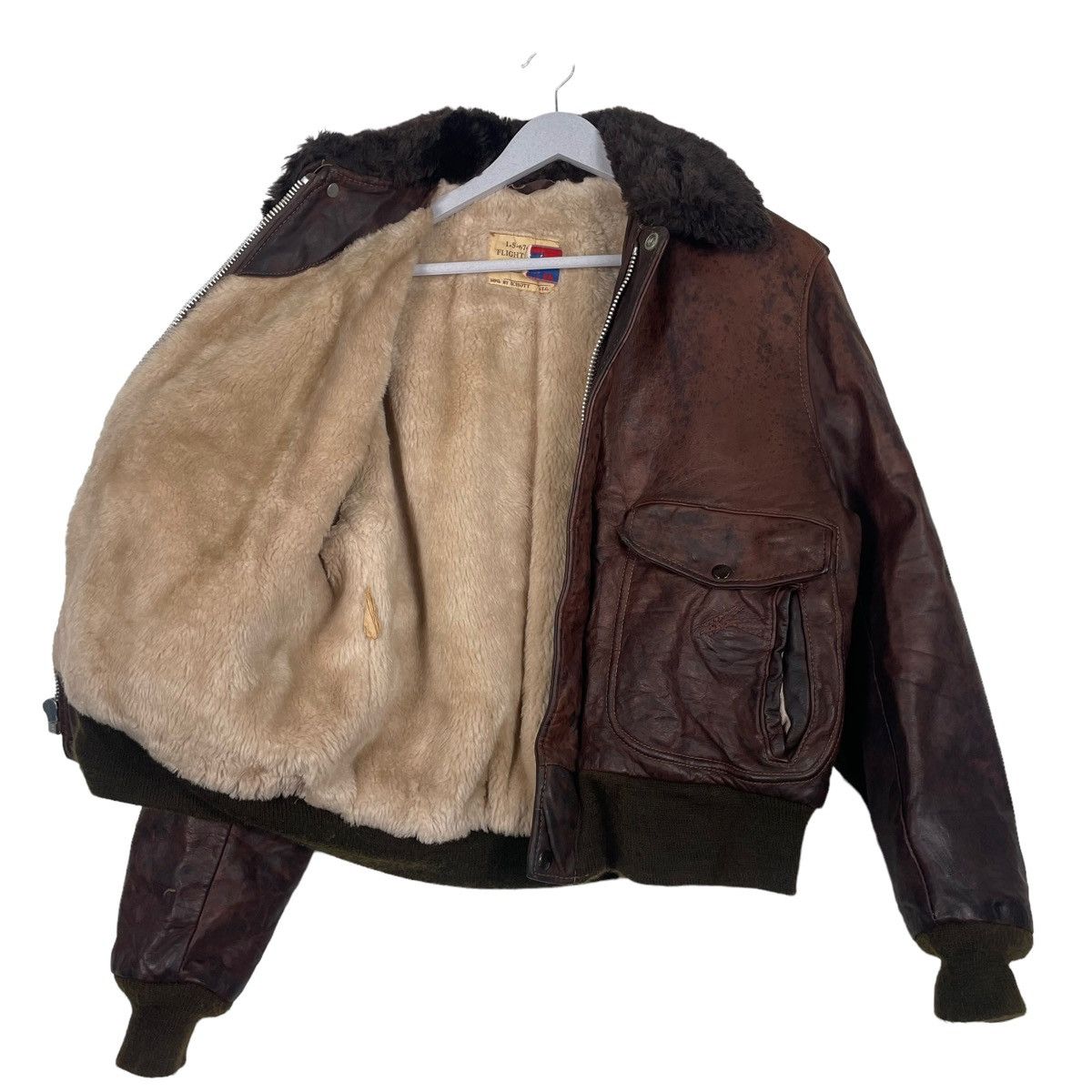 Schott × Vintage 💥SCHOTT A2 FLYER LEATHER VINTAGE JACKET Size US M / EU 48-50 / 2 - 8 Thumbnail