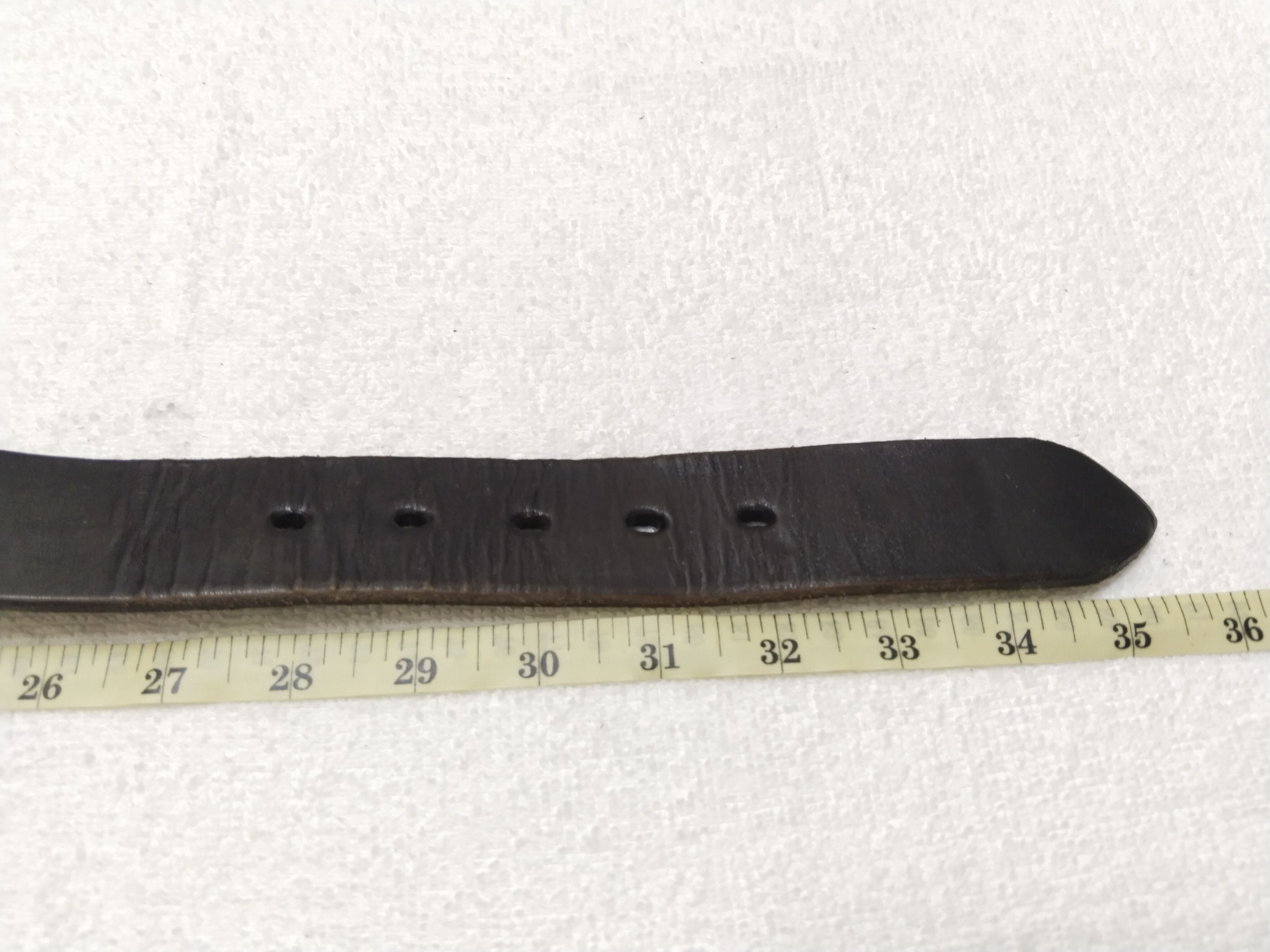 Genuine Leather × Vintage Vintage Leather Belt Size 28-32 Size 32 - 7 Thumbnail