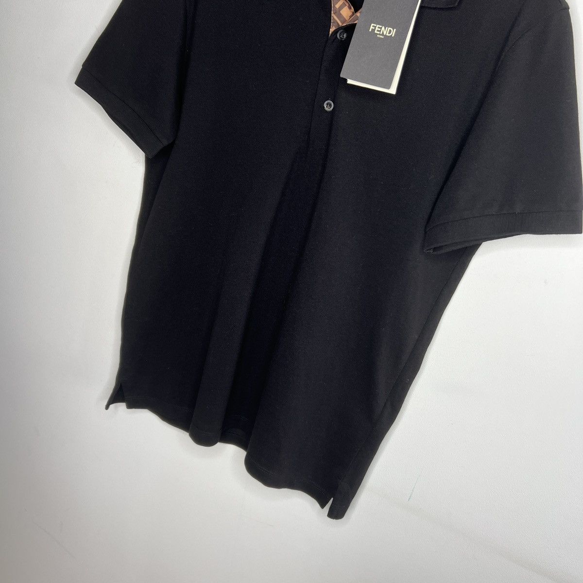 Fendi Fendi - Piqué Polo Shirt Black Size US L / EU 52-54 / 3 - 3 Thumbnail
