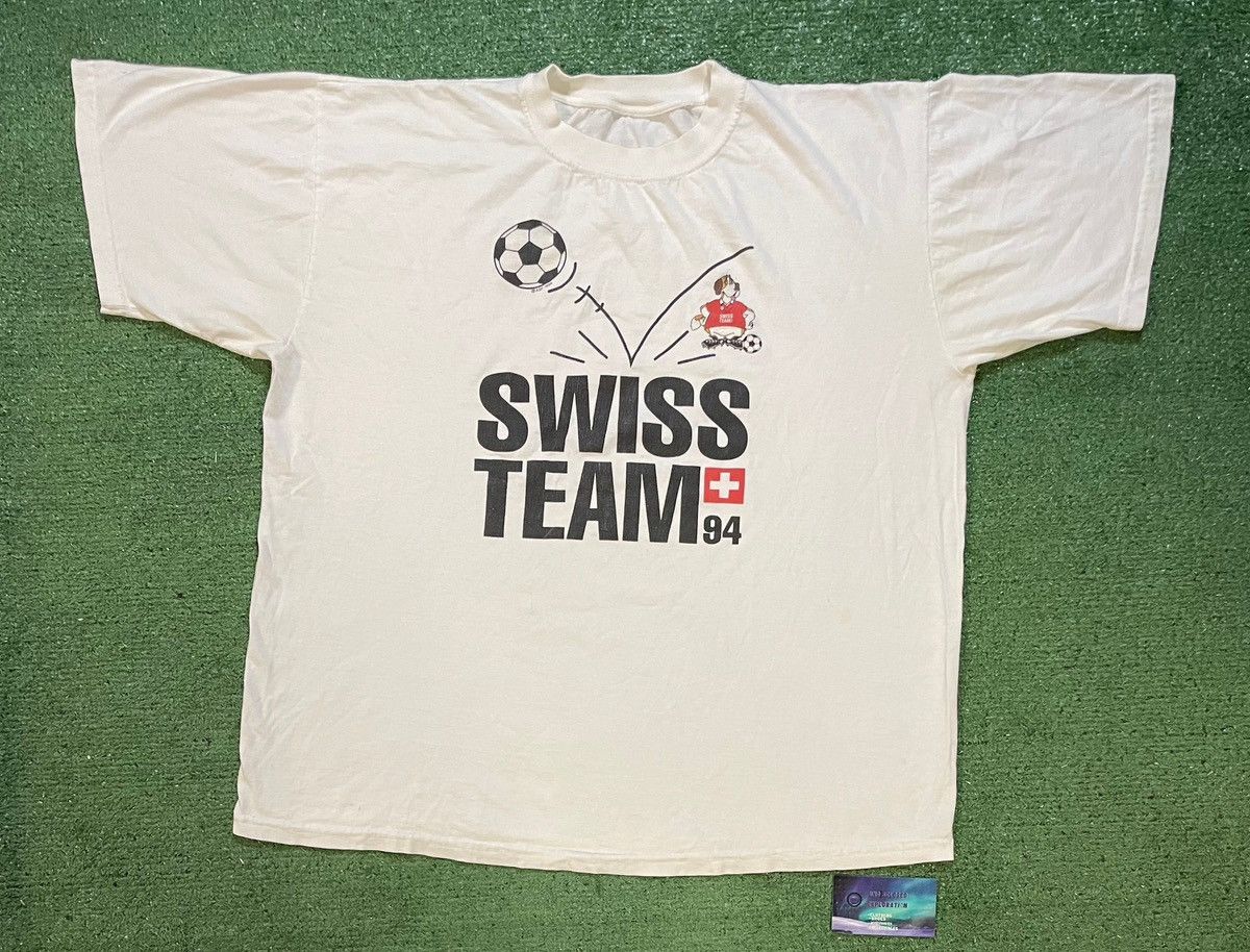 Vintage Vintage 1990s Swiss Team World Cup soccer team Size US L / EU 52-54 / 3 - 1 Thumbnail
