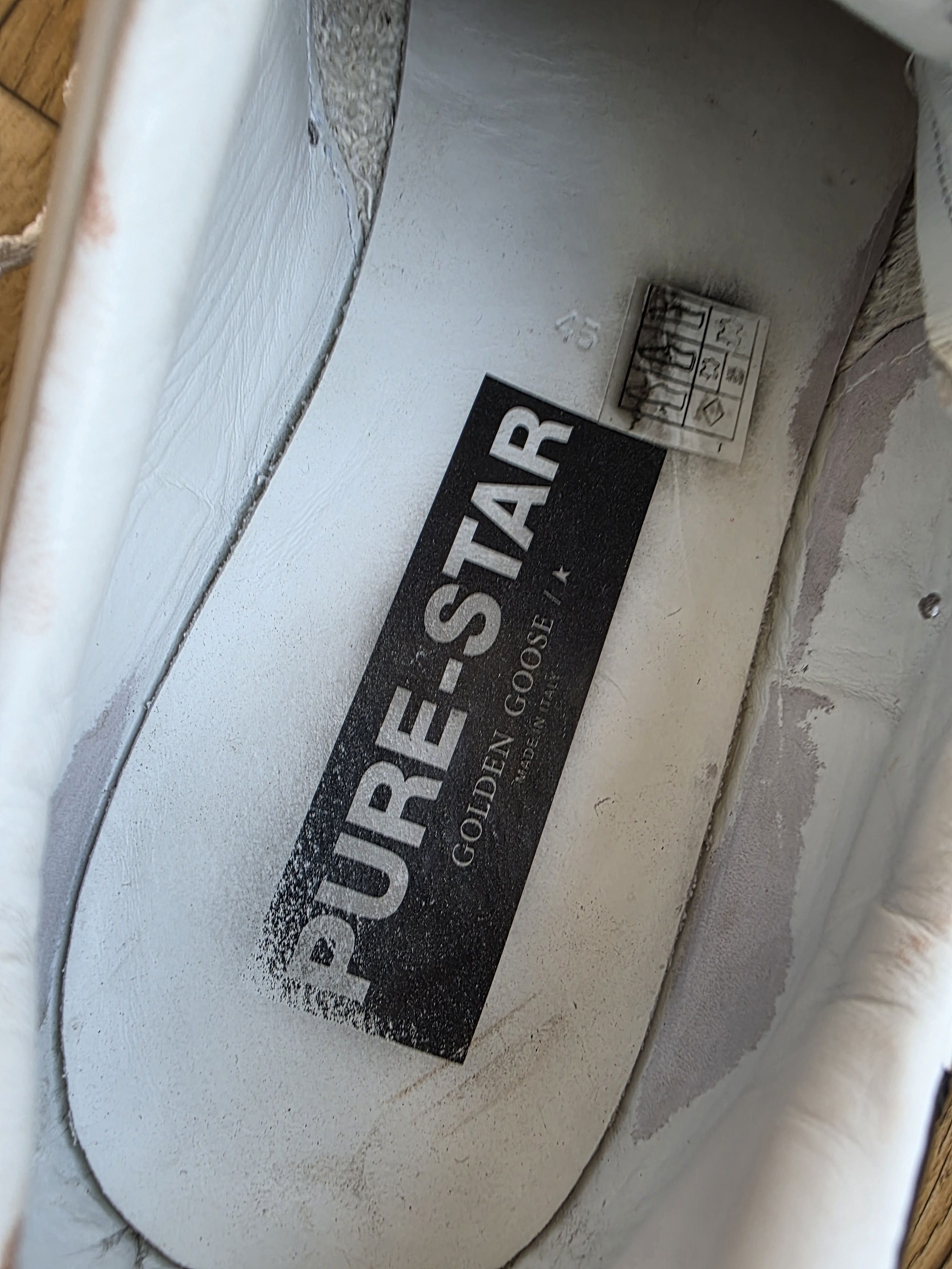 Golden Goose Golden Goose Pure Star Leather Sneakers Size US 12 / EU 45 - 13 Thumbnail
