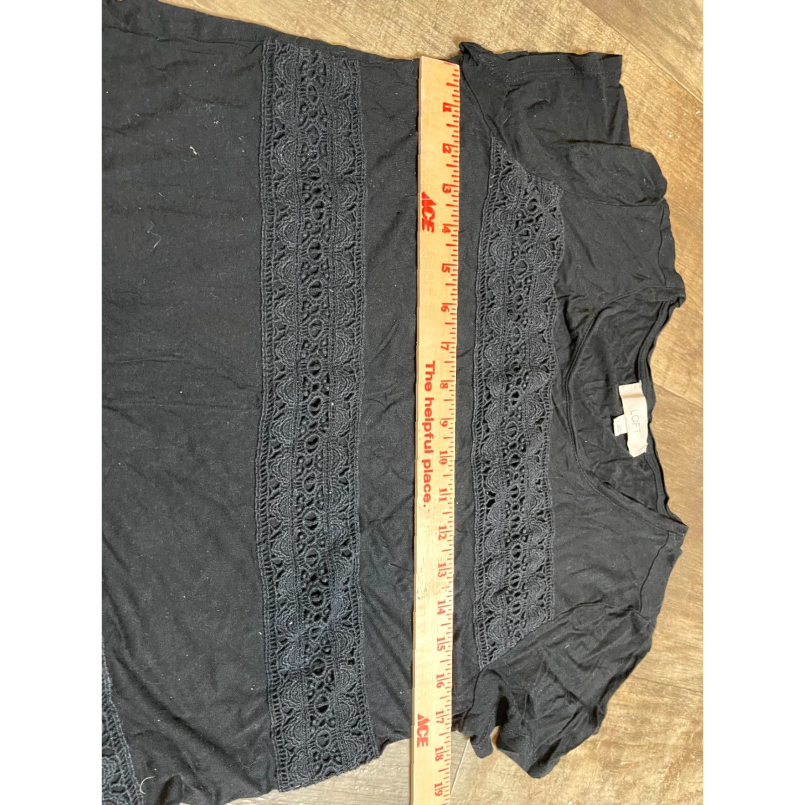Ann Taylor Ann Taylor Loft Top Womens M Short Sleeve Black Blouse Shirt Size M / US 6-8 / IT 42-44 - 3 Thumbnail