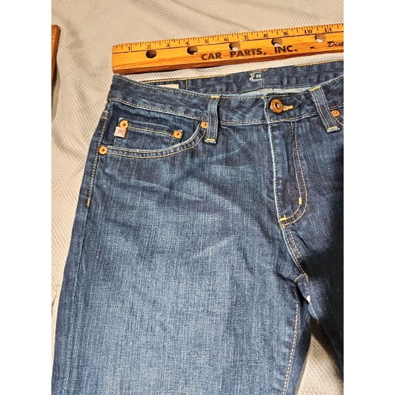 Denime BIG STAR Jeans Womens Size 29 Regular Blue Honey Flare Denim Rodeo Western Pant - Pre-Owned, Excellent Condition, Measurements Provided Size 29" - 3 Thumbnail