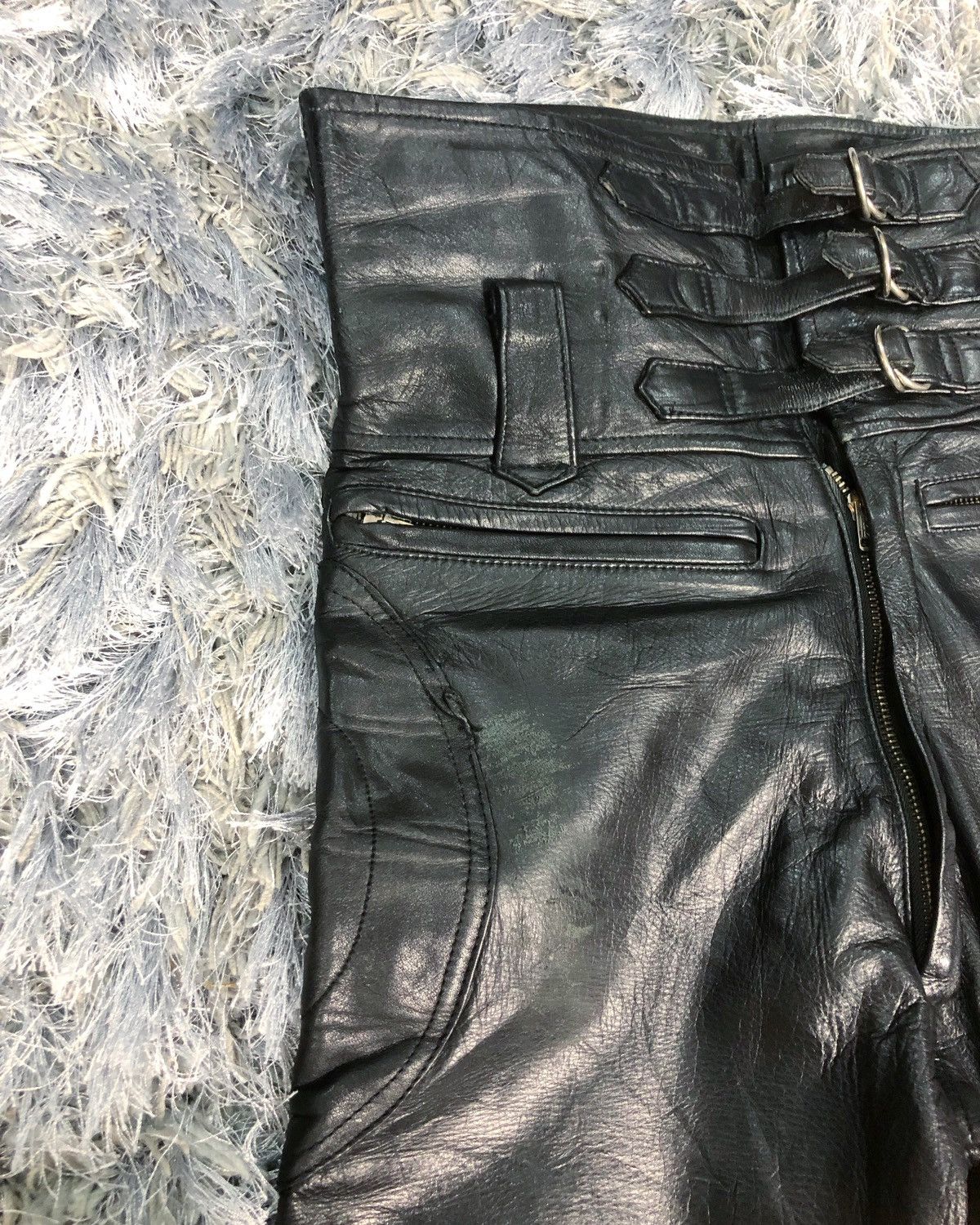 Japanese Brand Rare Vintage Nankai Japan Genuine Leather Motorcycle Pants Size US 29 - 4 Thumbnail