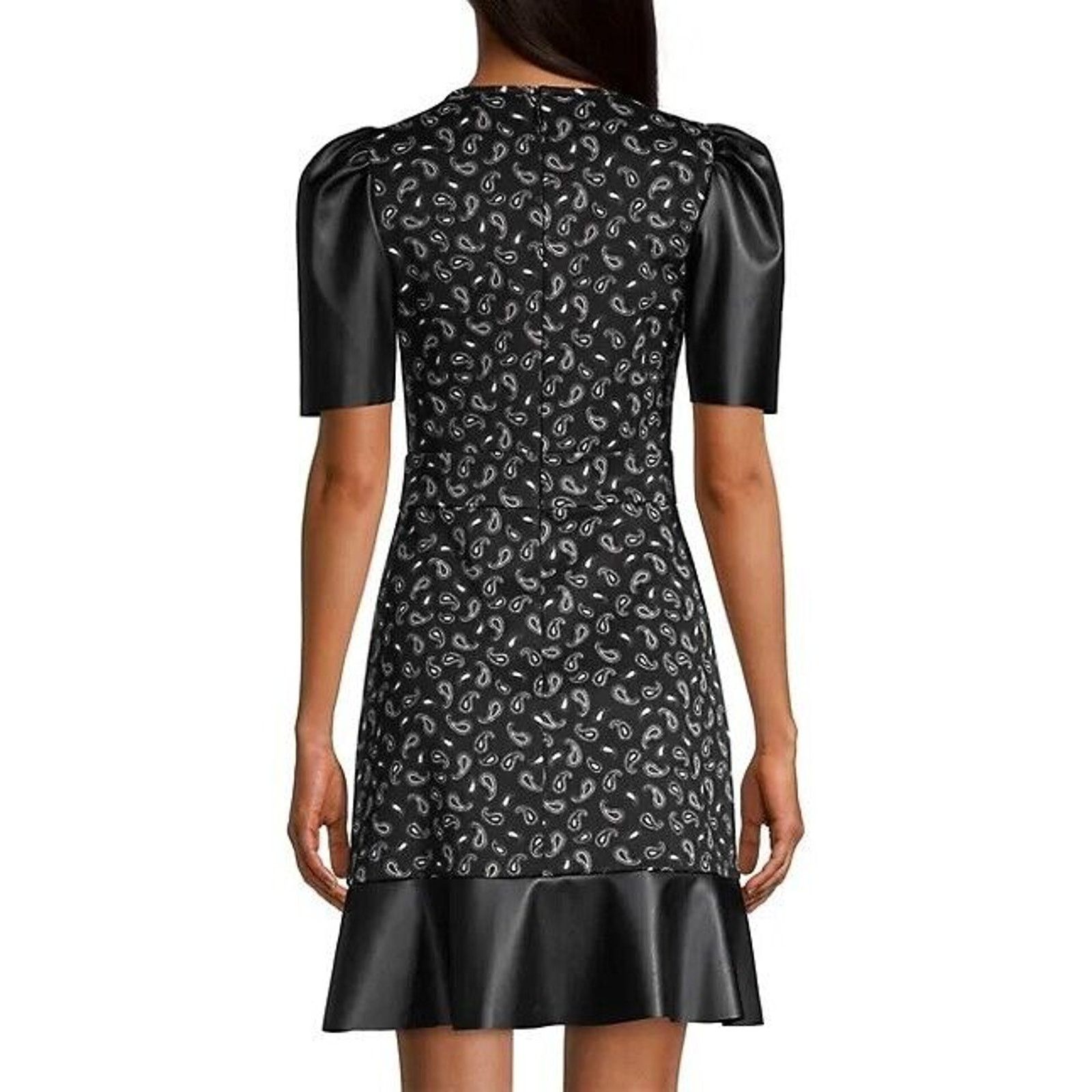 Michael Kors Michael Kors Women Black Jersey Trim Mini Dress Size XS Size XS / US 0-2 / IT 36-38 - 3 Thumbnail