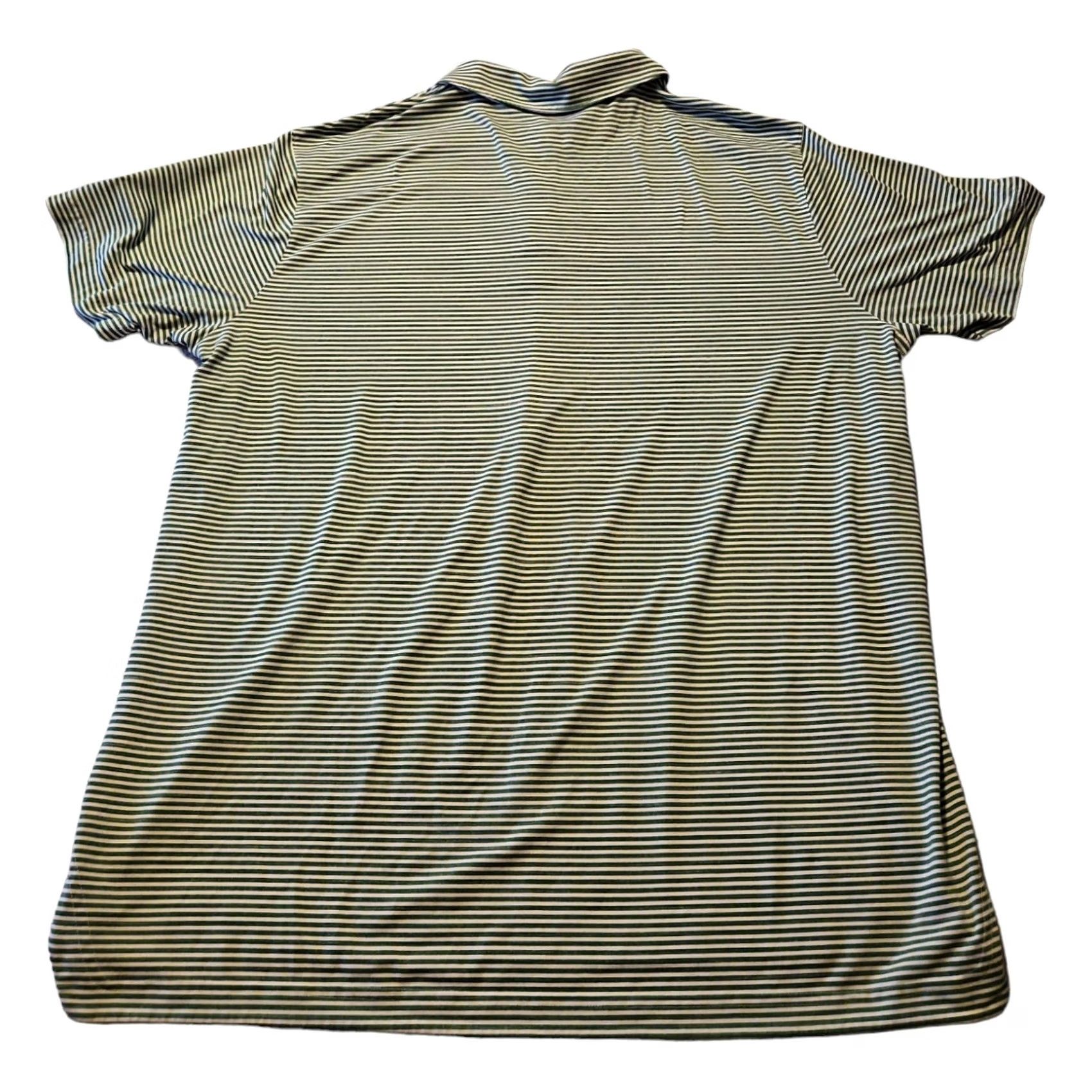 Puma Puma Polo Short Sleeve Men XL Green Striped Golf Casual Outdoor Shirt Polo Shirt with Logo Button - Regular Fit Size US XL / EU 56 / 4 - 6 Thumbnail
