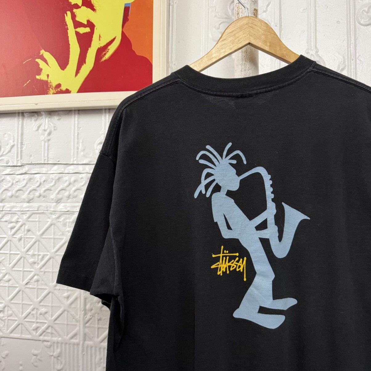 Stussy vintage 1990s stussy jazz mon graphic tee tshirt Size US XL / EU 56 / 4 - 3 Thumbnail