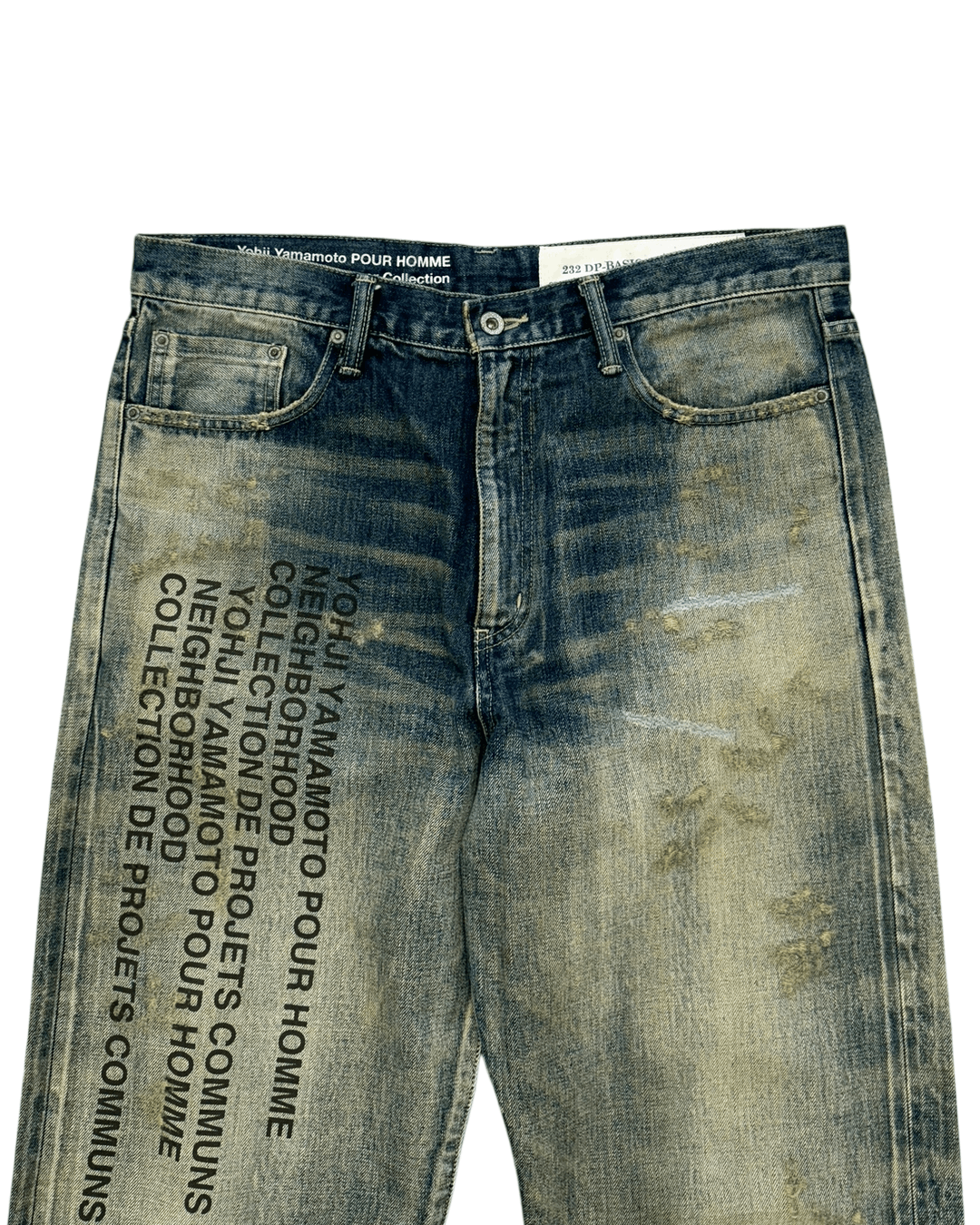 Yohji Yamamoto Neighborhood x Yohji Yamamoto SS24 Lettering Denim Pants Size US 36 / EU 52 - 6 Thumbnail