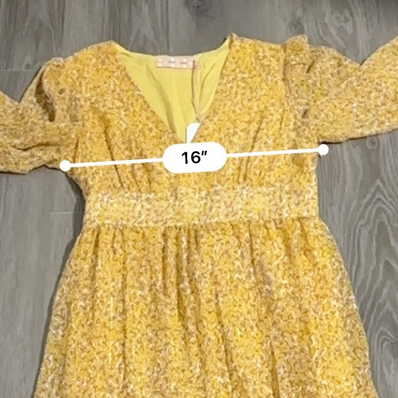 Other Traffic People Perk Things Up Yellow Printed Maxi Dress Size L / US 10 / IT 46 - 8 Thumbnail