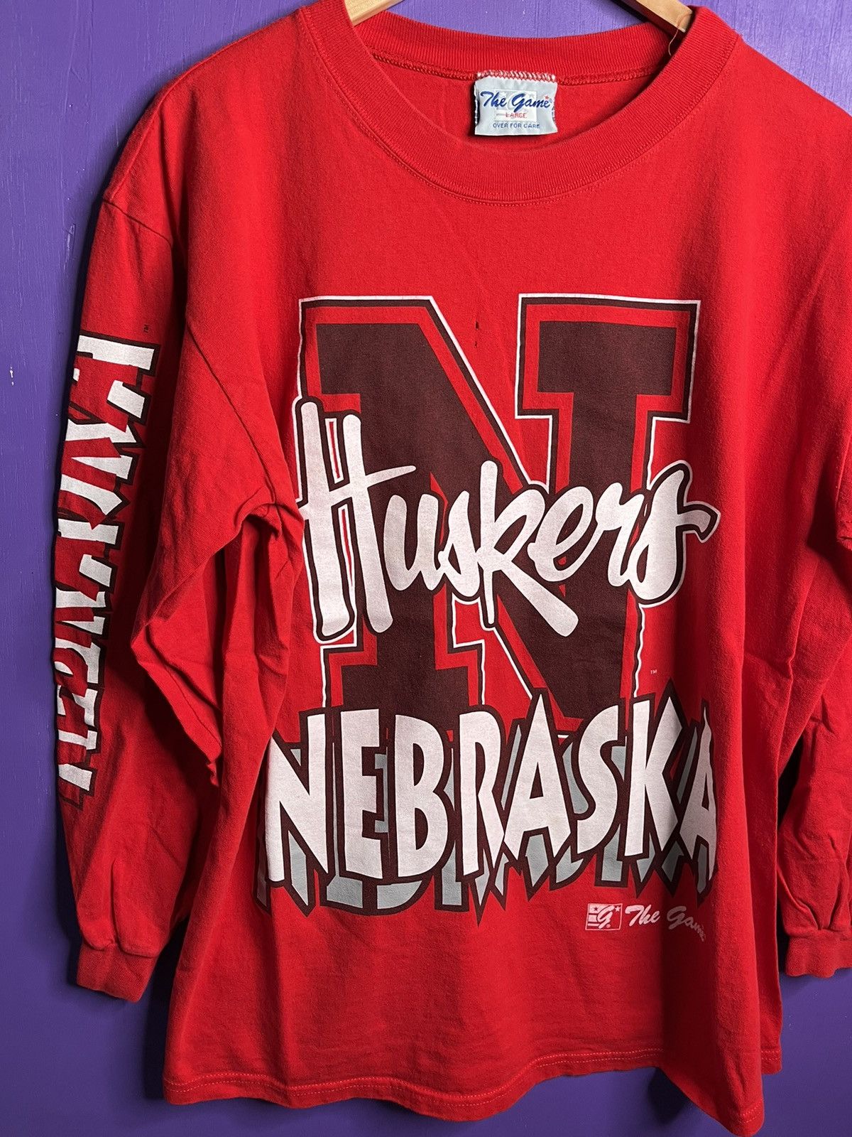Vintage Vintage 90s The game Nebraska logo long-sleeve t-shirt Size US L / EU 52-54 / 3 - 3 Thumbnail