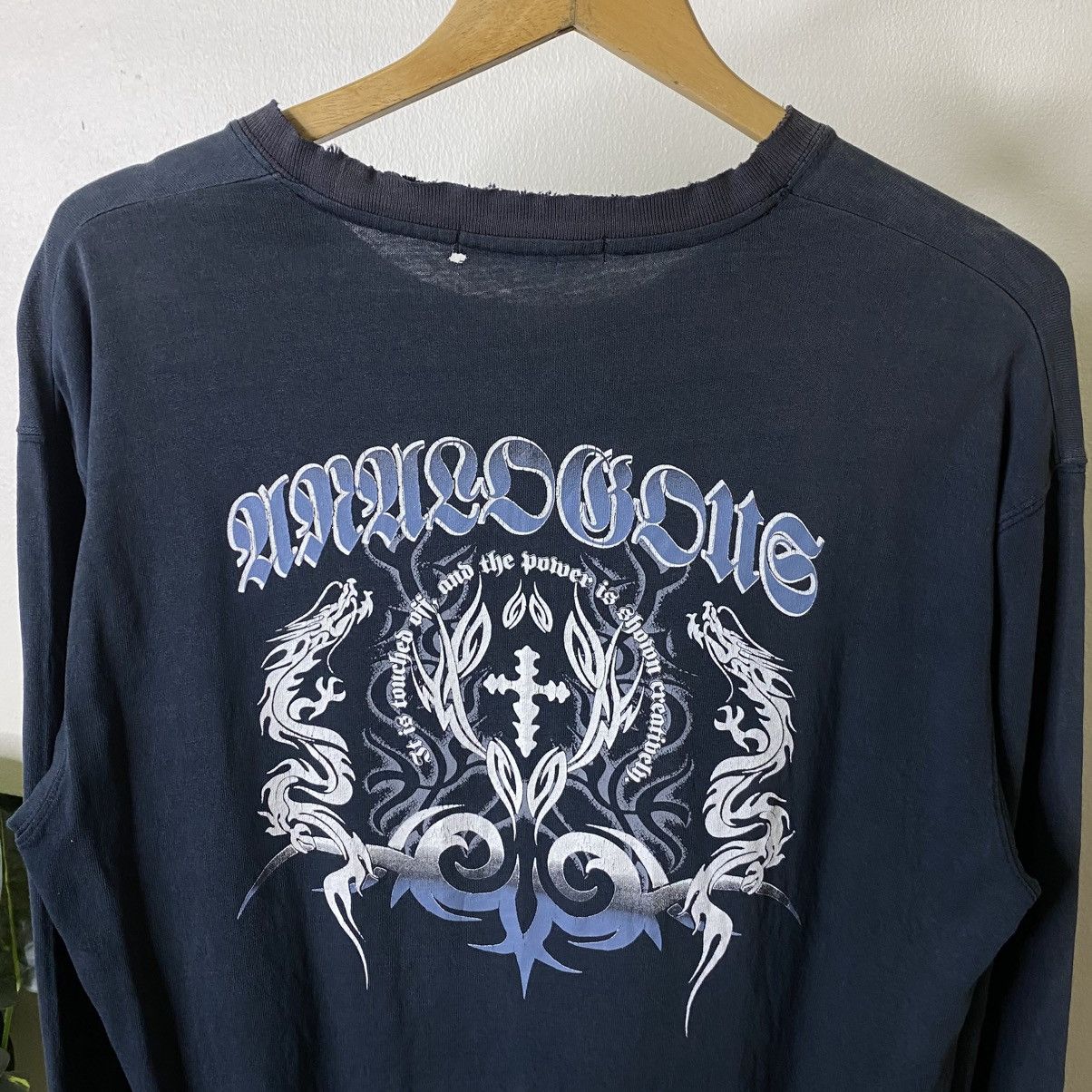 If Six Was Nine Sideway Affliction Cyber Gothic Punk Grunge Distressed LS Size US L / EU 52-54 / 3 - 2 Thumbnail