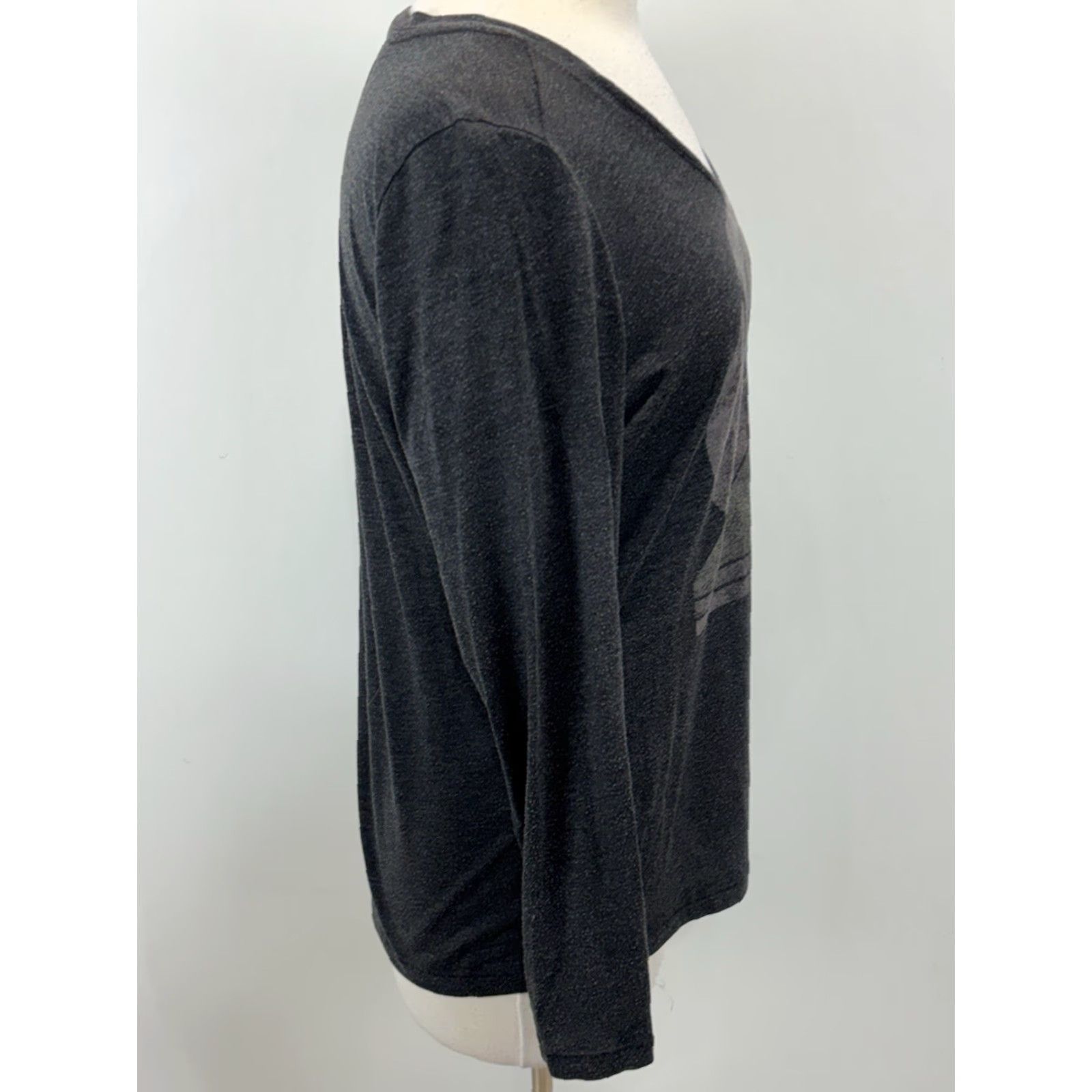 Life is Good LIFE IS GOOD Women Long Sleeve Tee Size L Grey Classic Fit Casual Logo Graphic Print USA School Modern Size L / US 10 / IT 46 - 4 Thumbnail