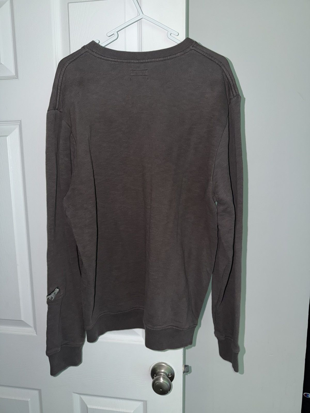 Allsaints Gray/Brown All Saints Zipper Crewneck L Size US L / EU 52-54 / 3 - 6 Thumbnail
