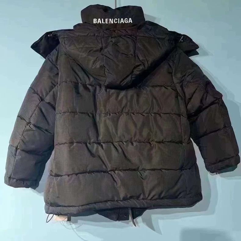 Balenciaga Balenciaga Black neckline embroidered logo bread down jacke Size US XS / EU 42 / 0 - 2 Thumbnail