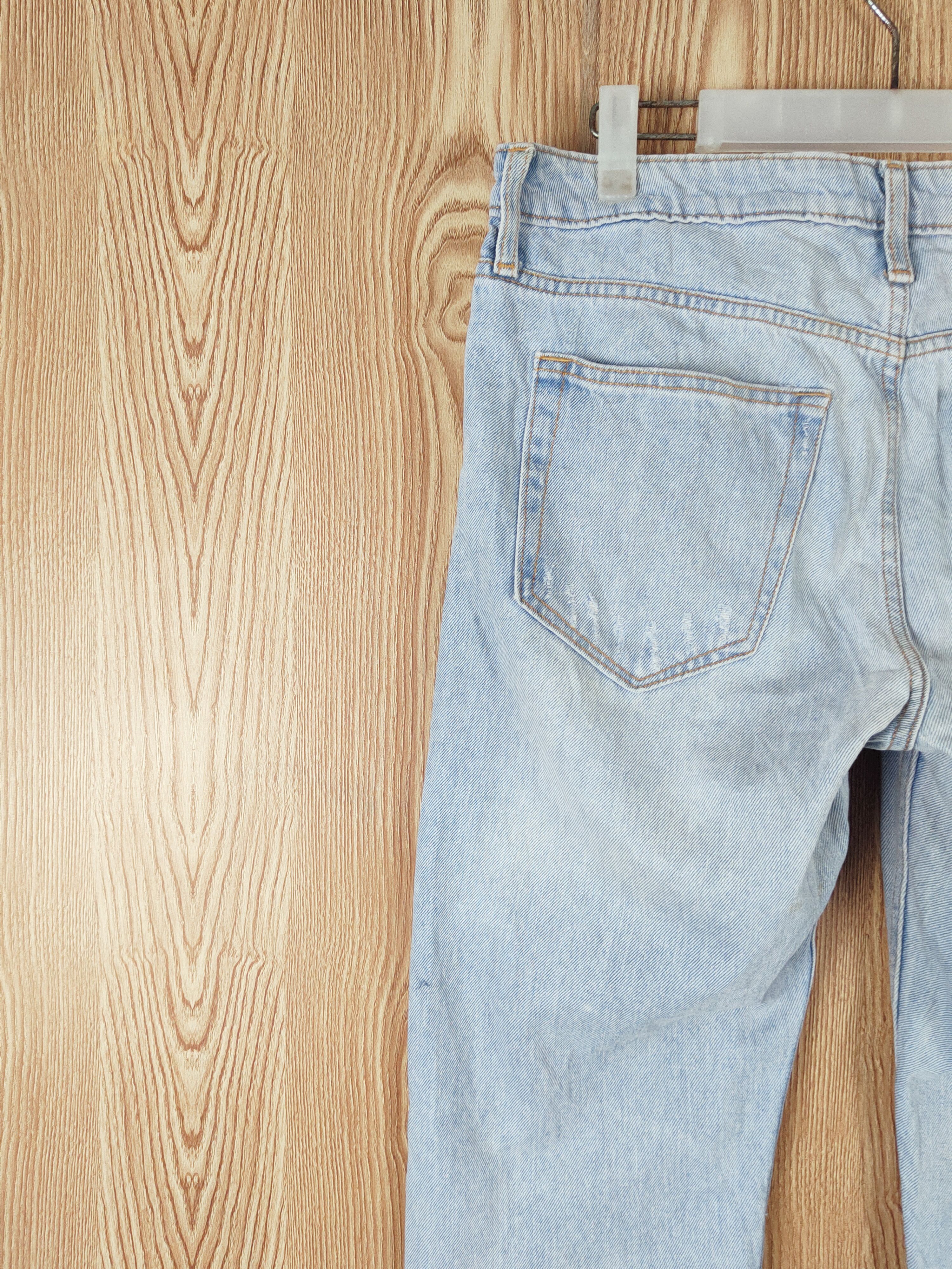 H&M × Japanese Brand VINTAGE 💥 &Denim ❌ H& M Blue Distressed Ripped Jeans Size US 32 / EU 48 - 8 Thumbnail